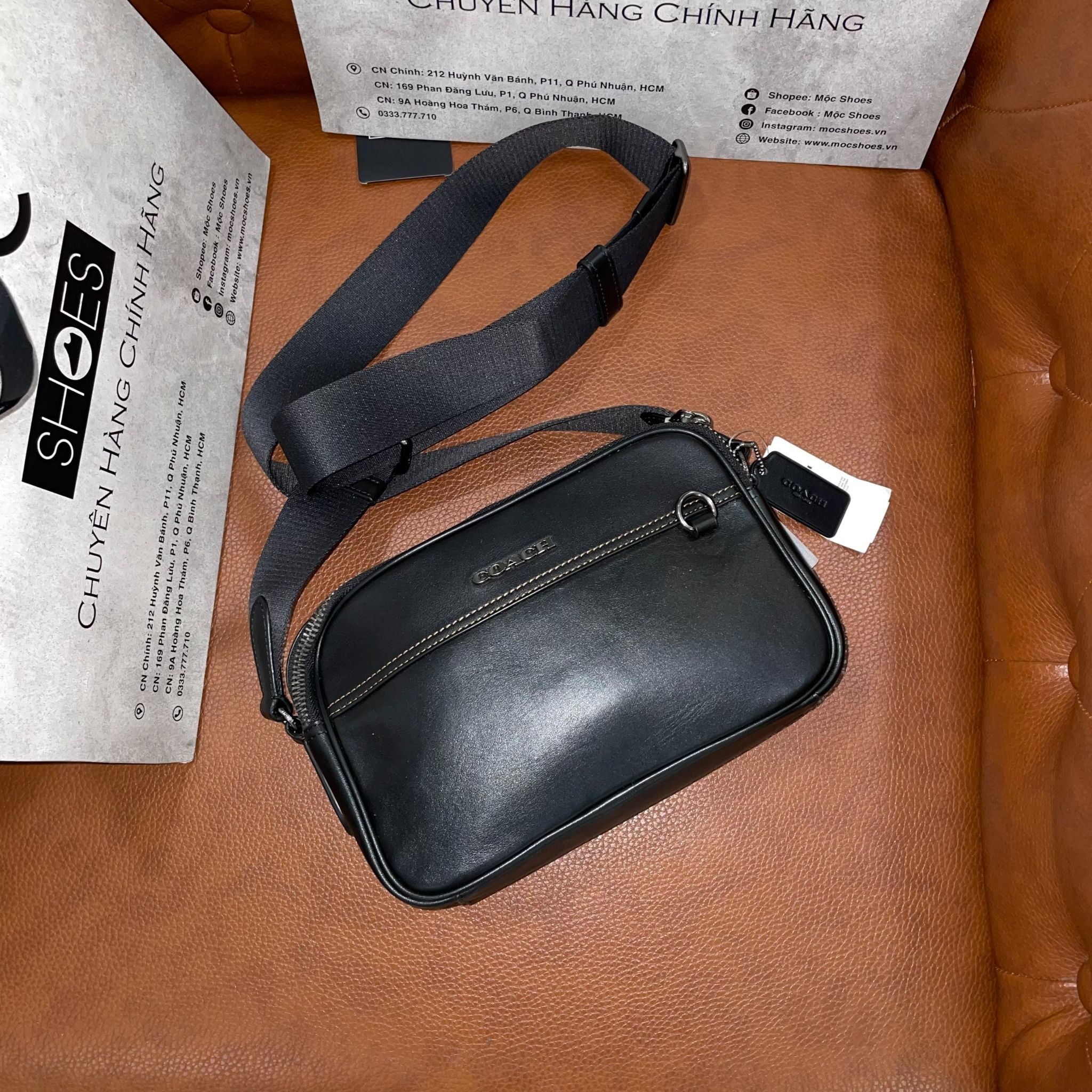 1668 - HÀNG CHÍNH HÃNG - TÚI COACH GRAHAM CROSSBODY (BLACK) - CODE: C4148