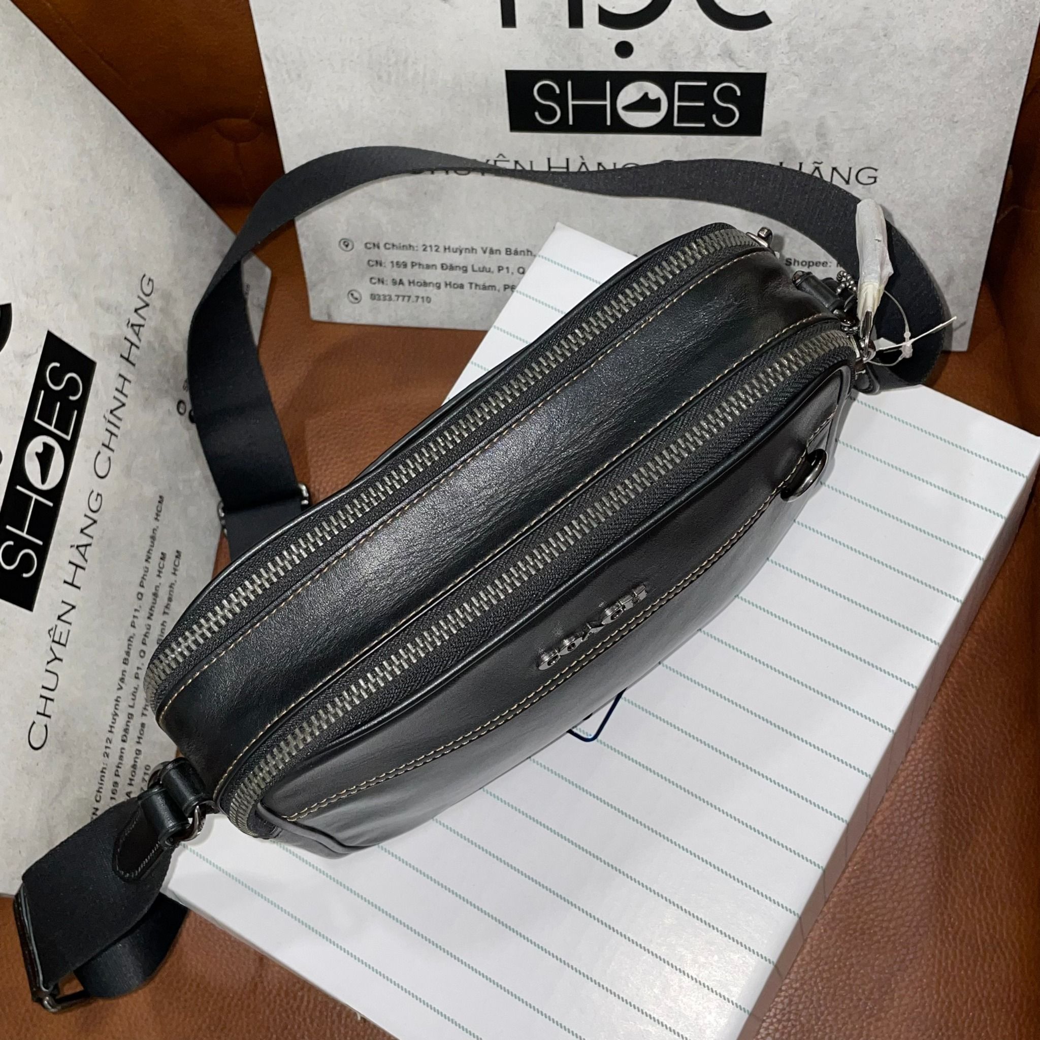 1668 - HÀNG CHÍNH HÃNG - TÚI COACH GRAHAM CROSSBODY (BLACK) - CODE: C4148