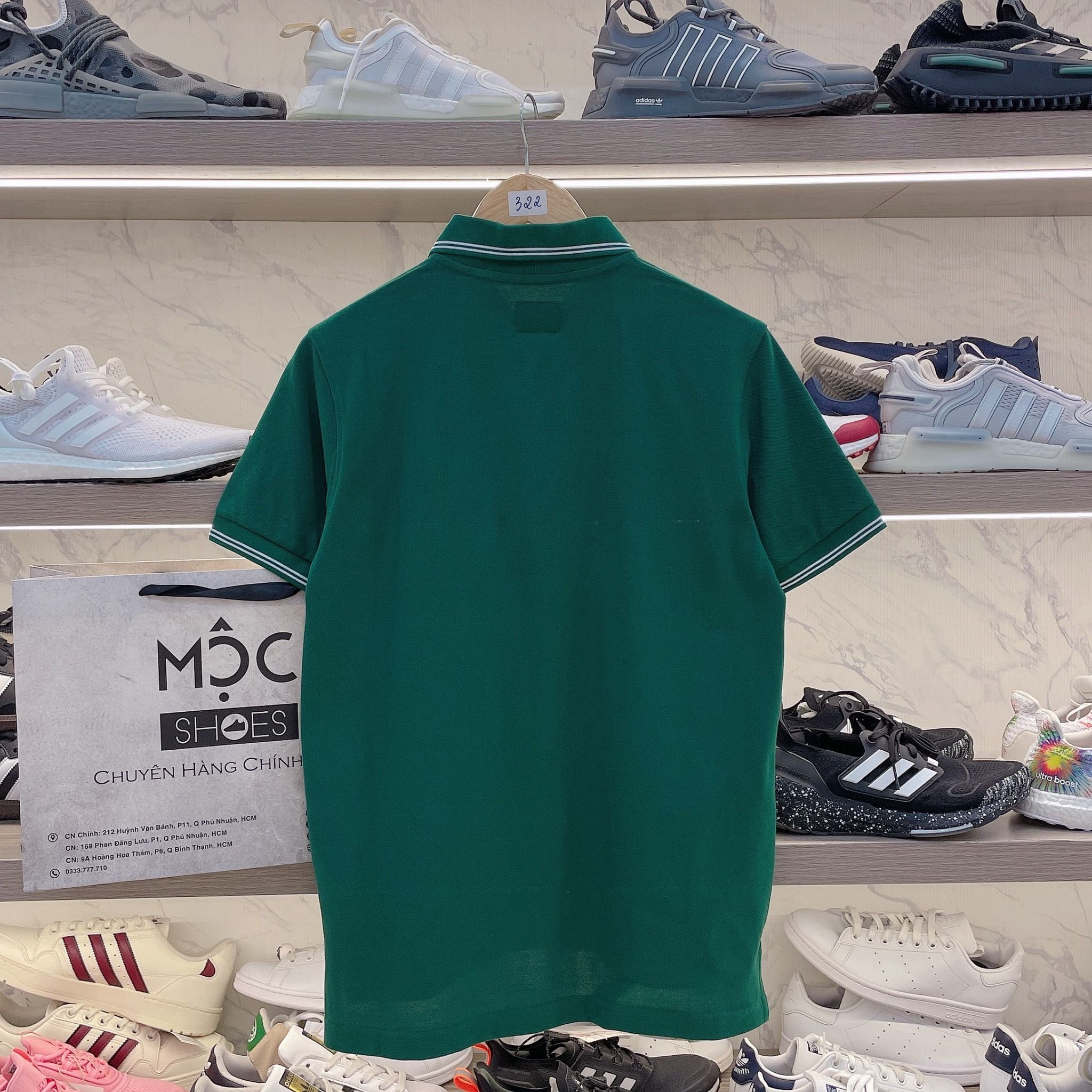  2247 - HÀNG CHÍNH HÃNG - ÁO THUN POLO NEW ERA - LOGO SD THÊU - GREEN 