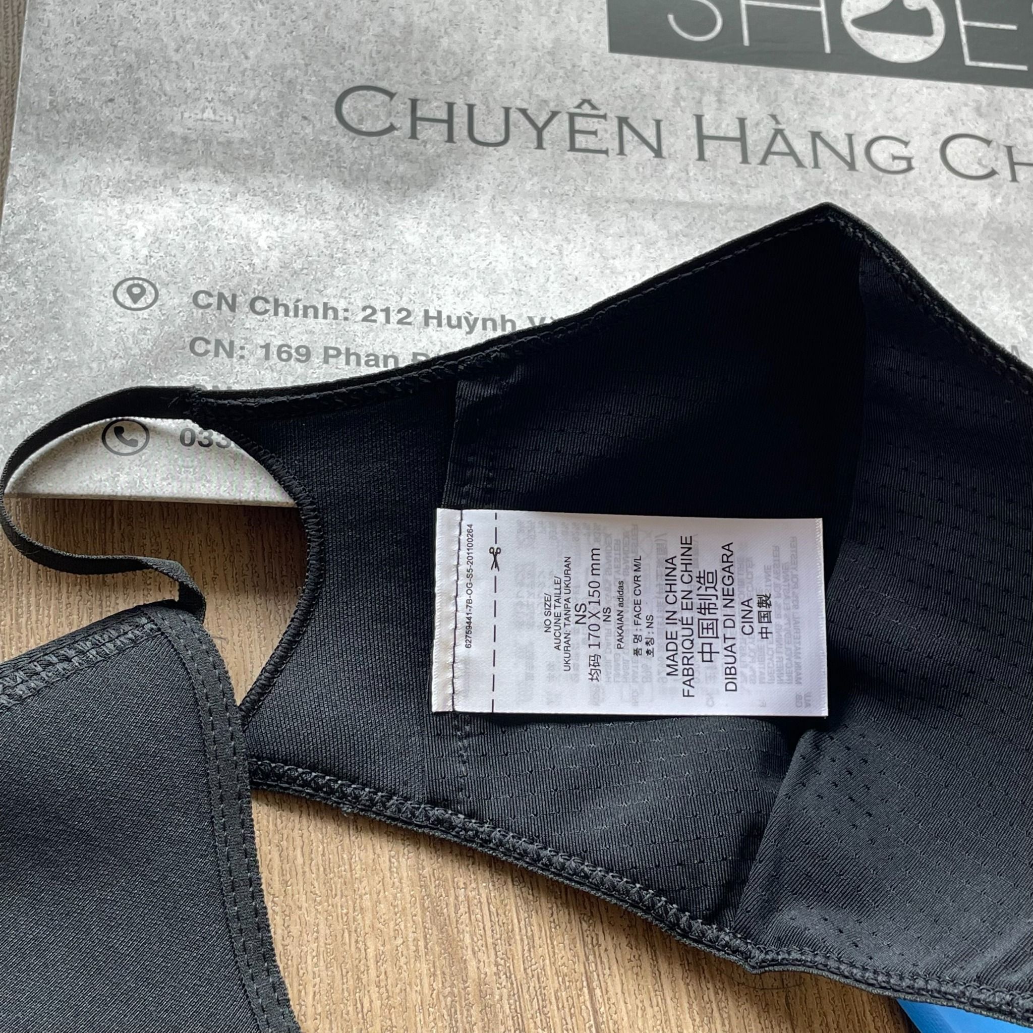 2248 - HÀNG CHÍNH HÃNG - BỘ 3 KHẨU TRANG ADIDAS FACE MASK COVER SIZE M/L - *BLACK* - 2024** - Code: H08837