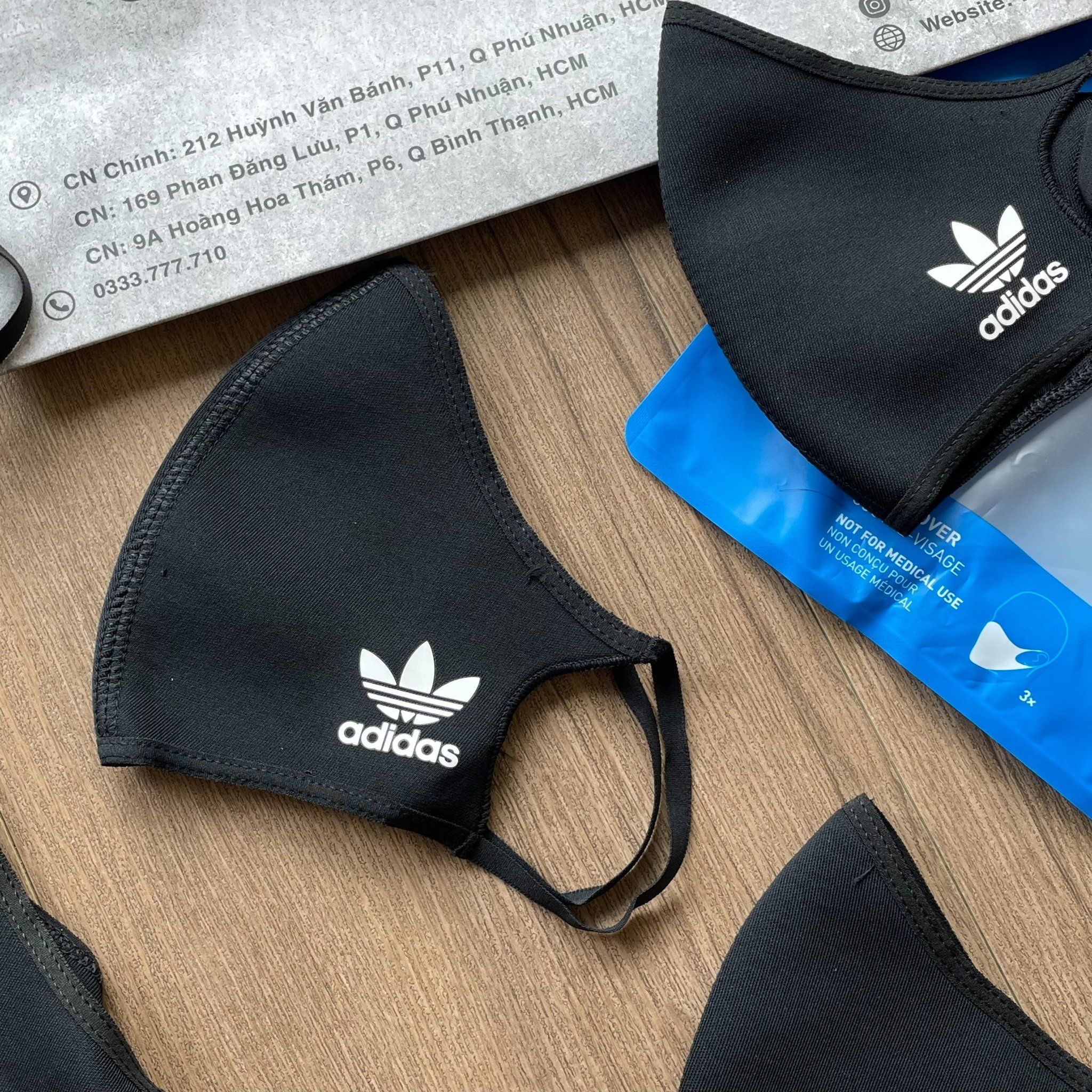 2248 - HÀNG CHÍNH HÃNG - BỘ 3 KHẨU TRANG ADIDAS FACE MASK COVER SIZE M/L - *BLACK* - 2024** - Code: H08837