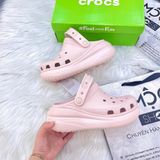  2223 - HÀNG CHÍNH HÃNG - Giày CLOG UNISEX CROCS CRUSH CLASSIC -  *Đế Cao* - Pink Clay Shimmer - HỒNG TRƠN - CODE : 