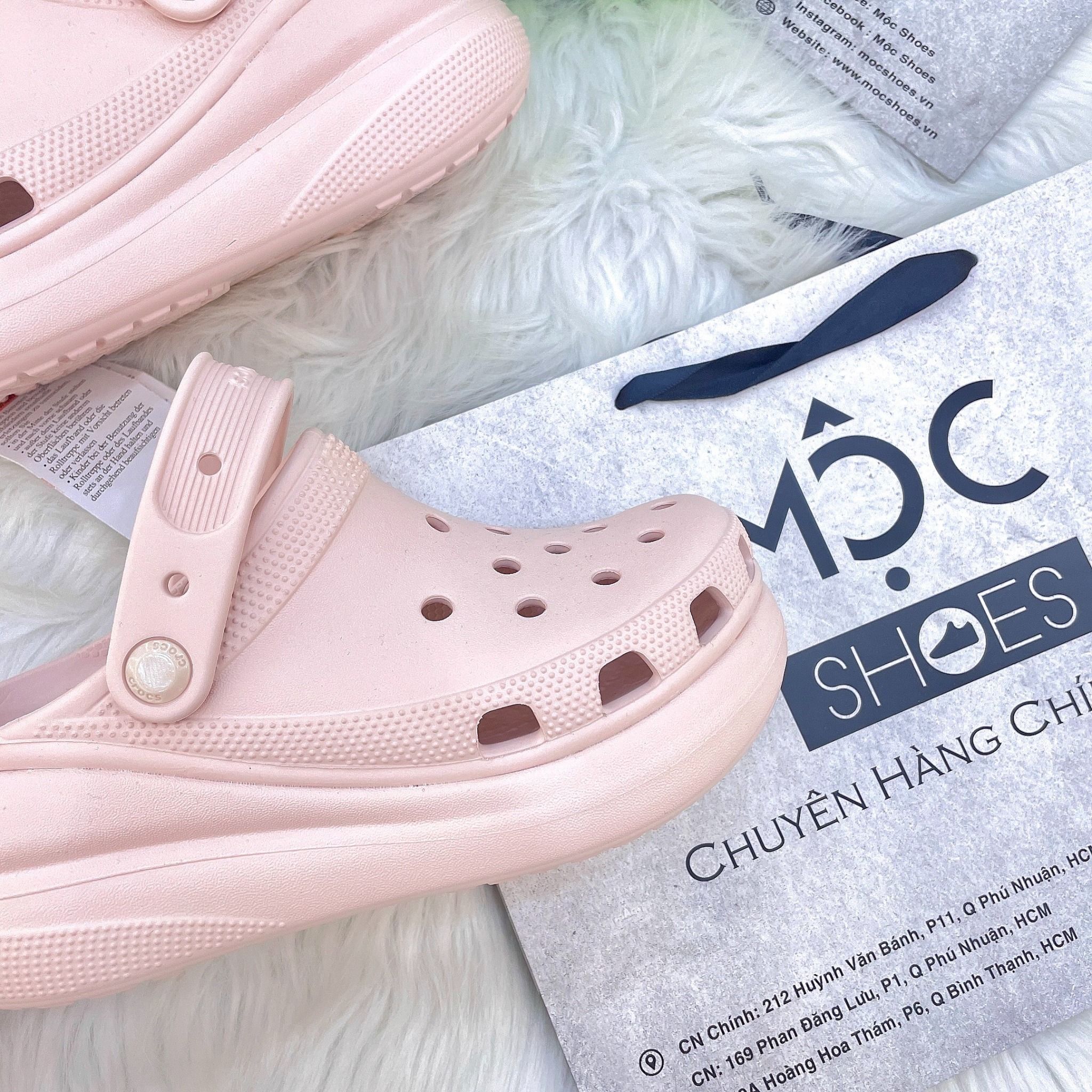  2223 - HÀNG CHÍNH HÃNG - Giày CLOG UNISEX CROCS CRUSH CLASSIC -  *Đế Cao* - Pink Clay Shimmer - HỒNG TRƠN - CODE : 