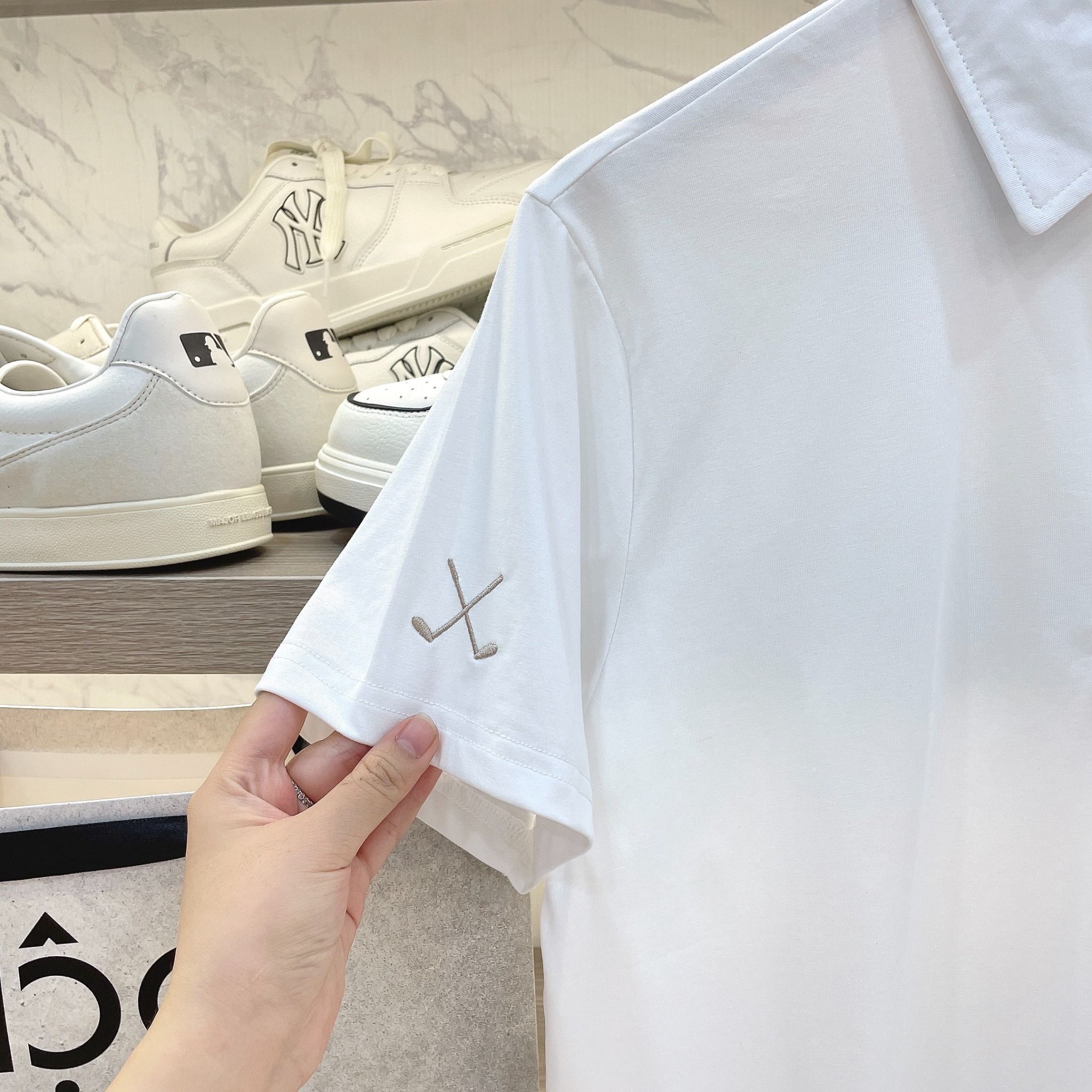  2251 - HÀNG CHÍNH HÃNG - ÁO POLO NEW ERA - ÁO POLO GOLF Logo New Era - TRẮNG 