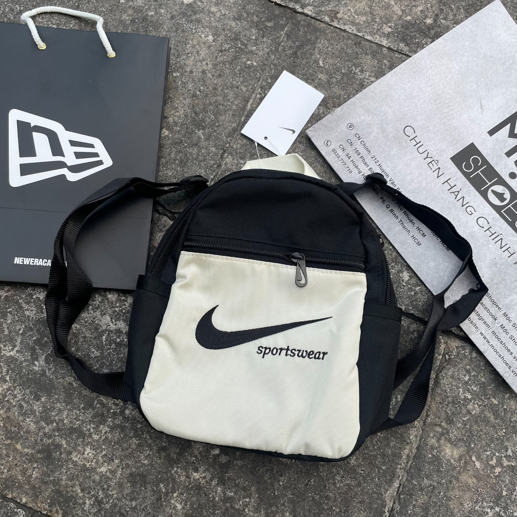 2276 - HÃNG CHÍNH HÃNG - BALO NIKE - ĐEN / TAN *Mini* - CODE FB2859-010