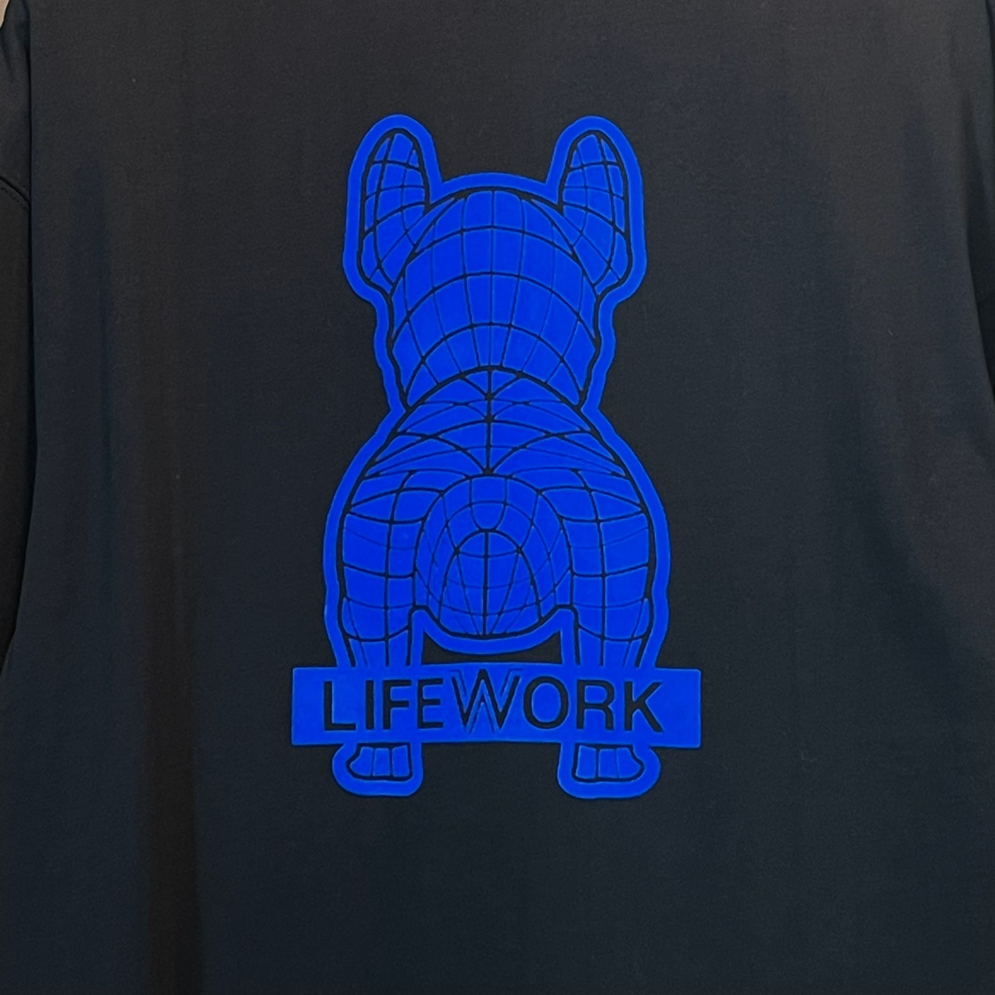2271 - HÀNG CHÍNH HÃNG - ÁO LIFE WORK - LOGO MINI XANH - ĐEN - CODE: LW234TS088