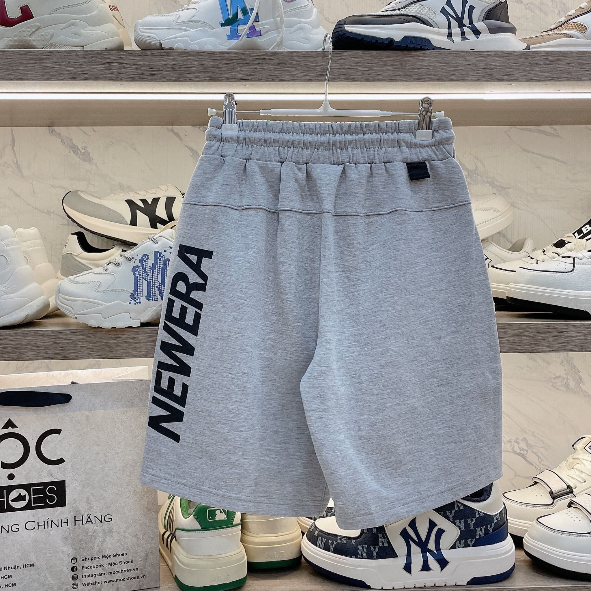 2277 - HÀNG CHÍNH HÃNG - QUẦN SHORT NEW ERA - KNIT XÁM