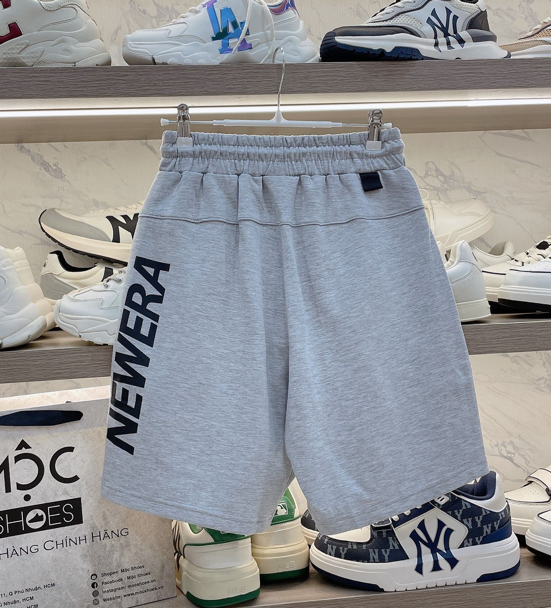 2277 - HÀNG CHÍNH HÃNG - QUẦN SHORT NEW ERA - KNIT XÁM