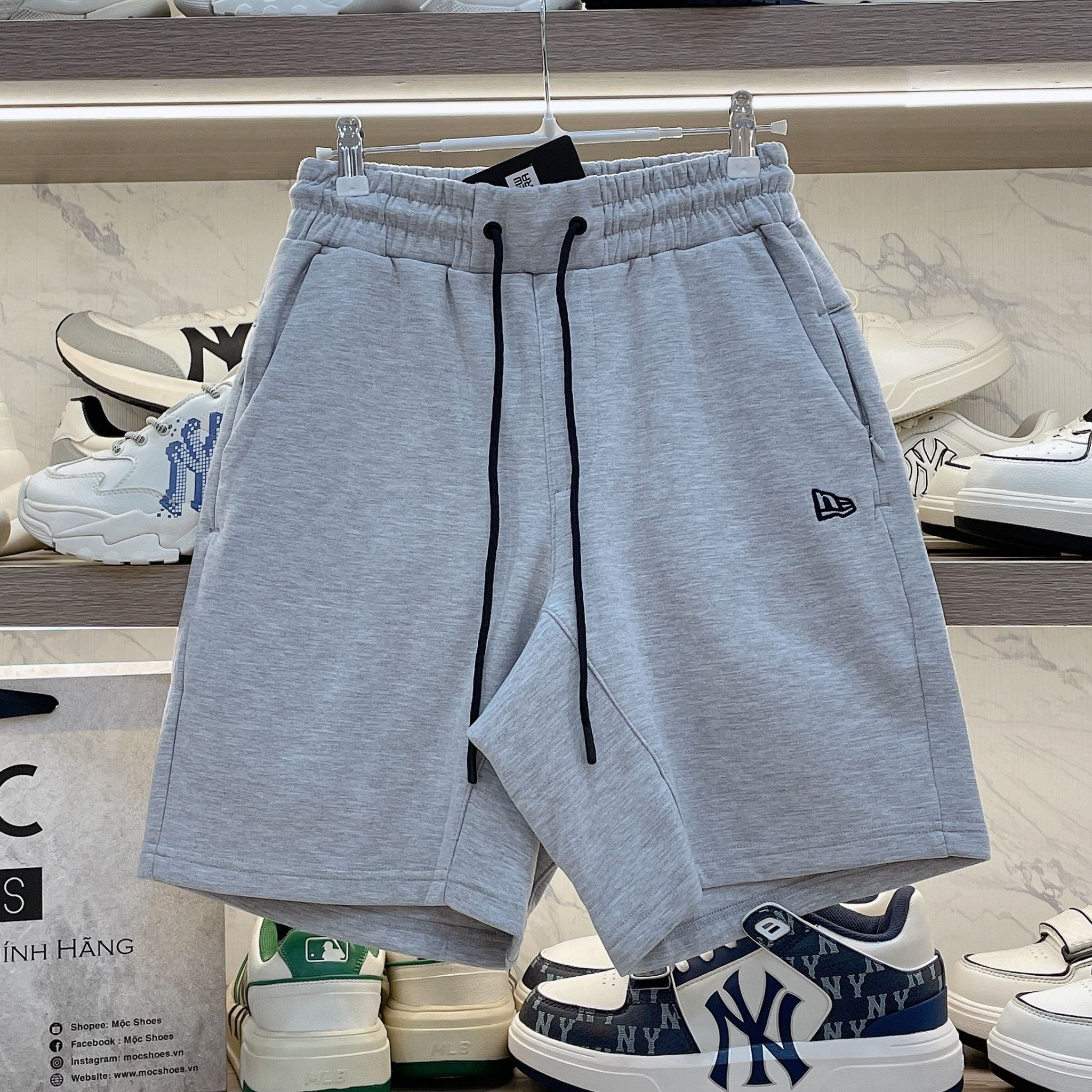 2277 - HÀNG CHÍNH HÃNG - QUẦN SHORT NEW ERA - KNIT XÁM