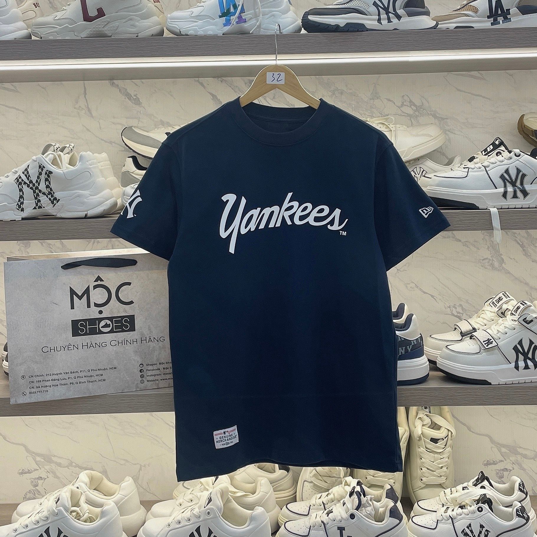 2295 - HÀNG CHÍNH HÃNG - ÁO THUN NEW ERA - Yankee Old Script - NAVY - CODE: 14179148