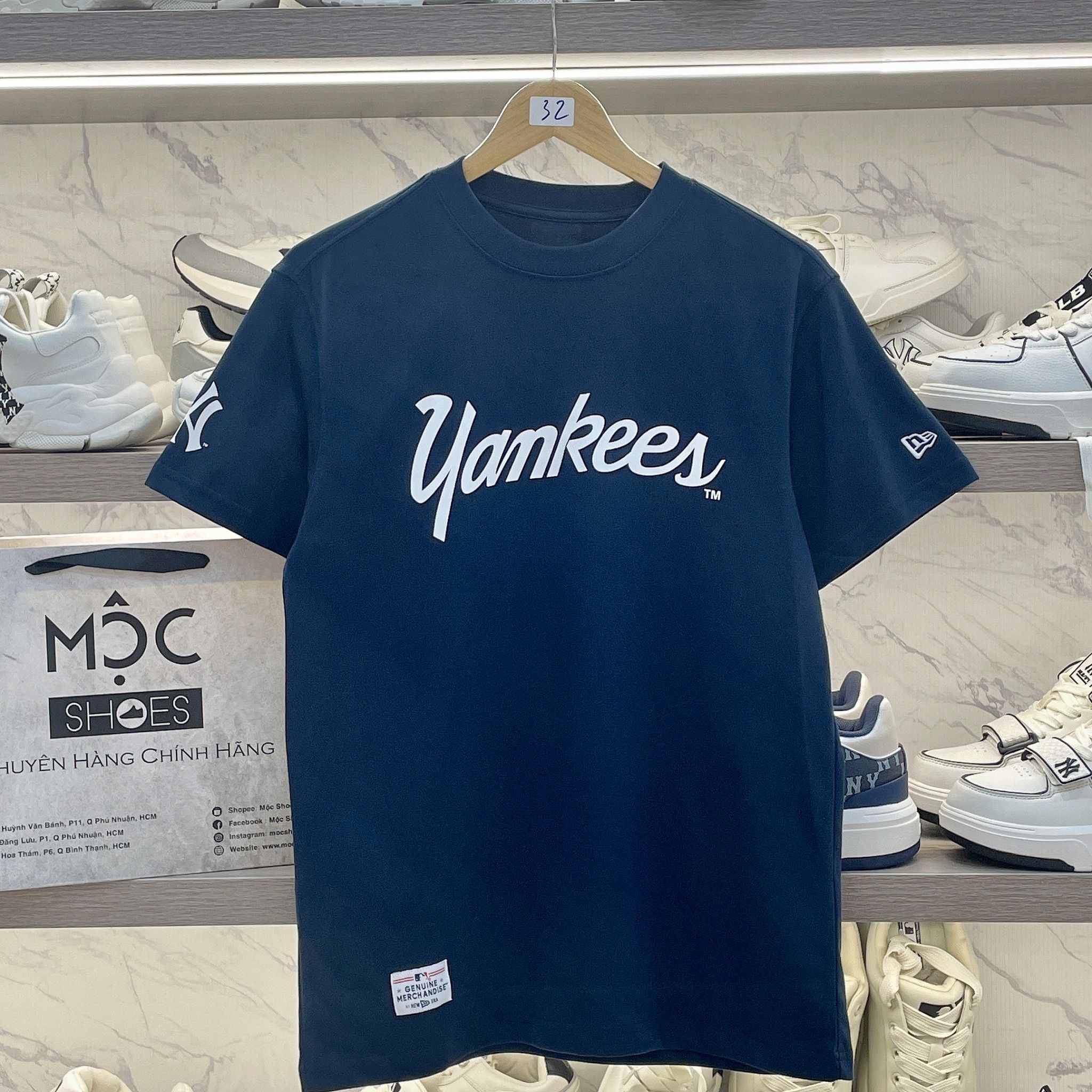 2295 - HÀNG CHÍNH HÃNG - ÁO THUN NEW ERA - Yankee Old Script - NAVY - CODE: 14179148