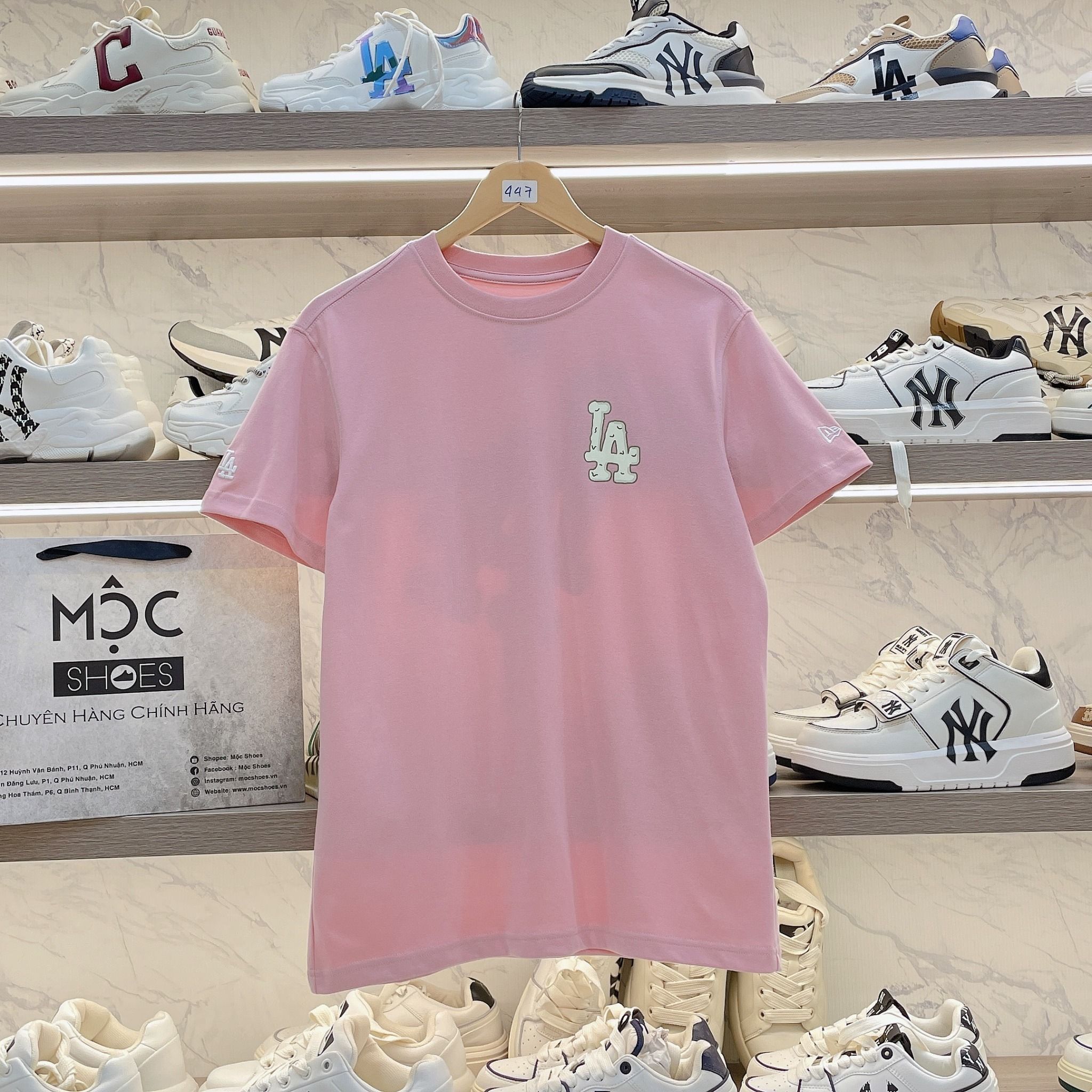 2293 - HÀNG CHÍNH HÃNG - ÁO THUN NEW ERA - Que Kem LA chảy - HỒNG - CODE: 14341299