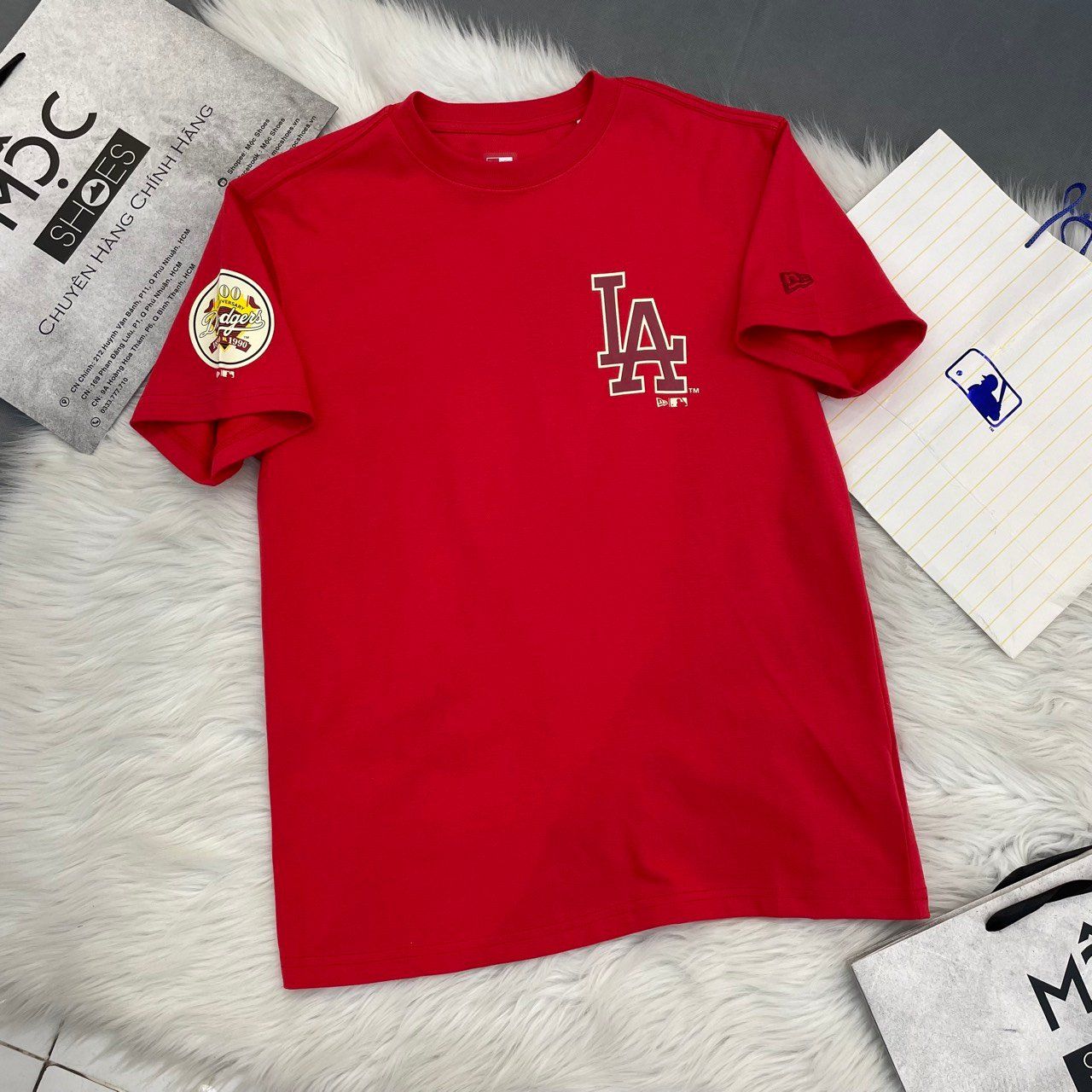 2272 - HÀNG CHÍNH HÃNG - ÁO THUN NEW ERA - LA ĐỎ ĐÔ - CODE 14117426