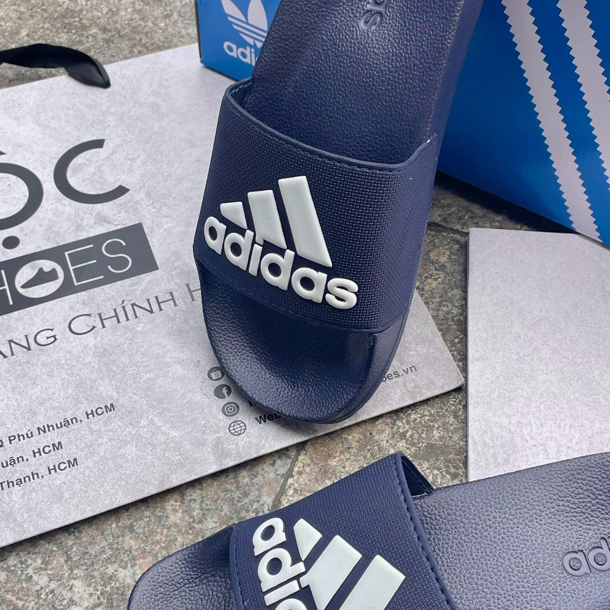 2310 - HÀNG CHÍNH HÃNG - DÉP ADIDAS ADILLETE SHOWER - BIG LOGO - NAVY - CODE: GZ3774