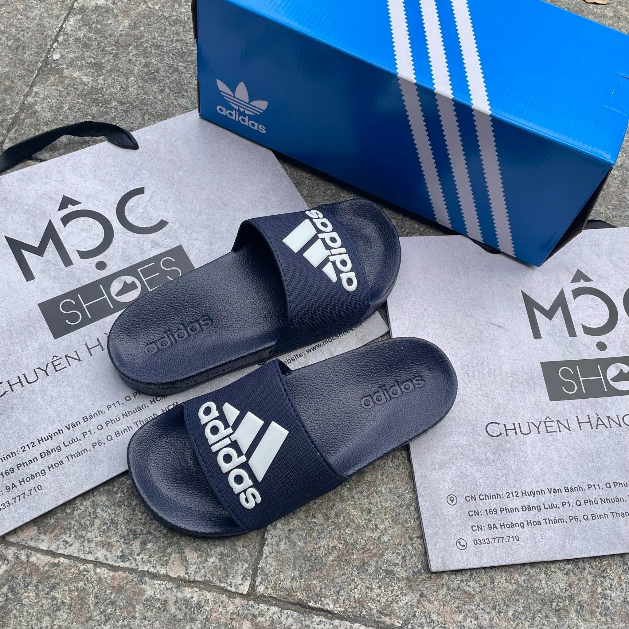 2310 - HÀNG CHÍNH HÃNG - DÉP ADIDAS ADILLETE SHOWER - BIG LOGO - NAVY - CODE: GZ3774