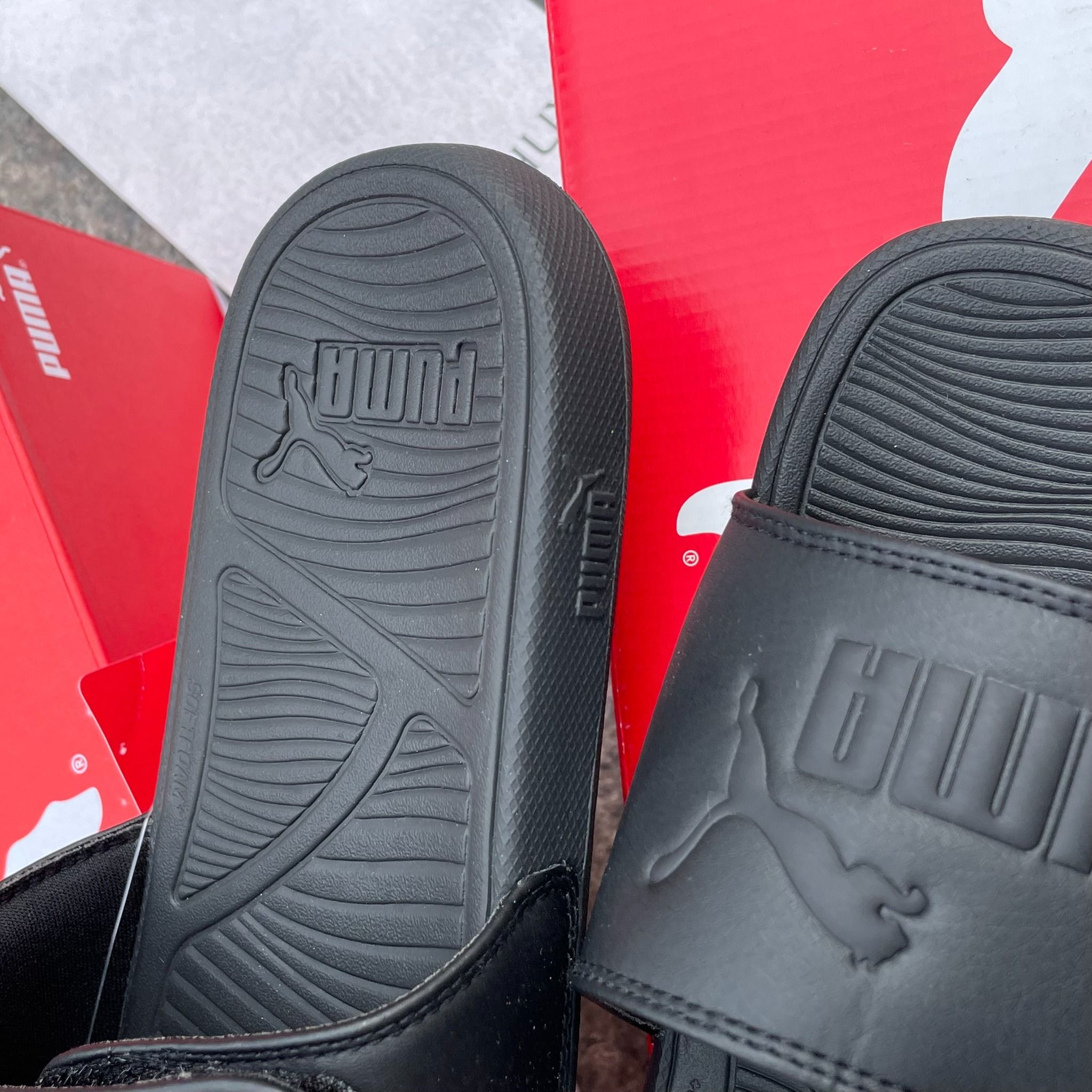 2283 - HÀNG CHÍNH HÃNG - DÉP PUMA COOL CAT 2.0 - ĐEN FULL - QUAI DÁN - CODE 389111 02