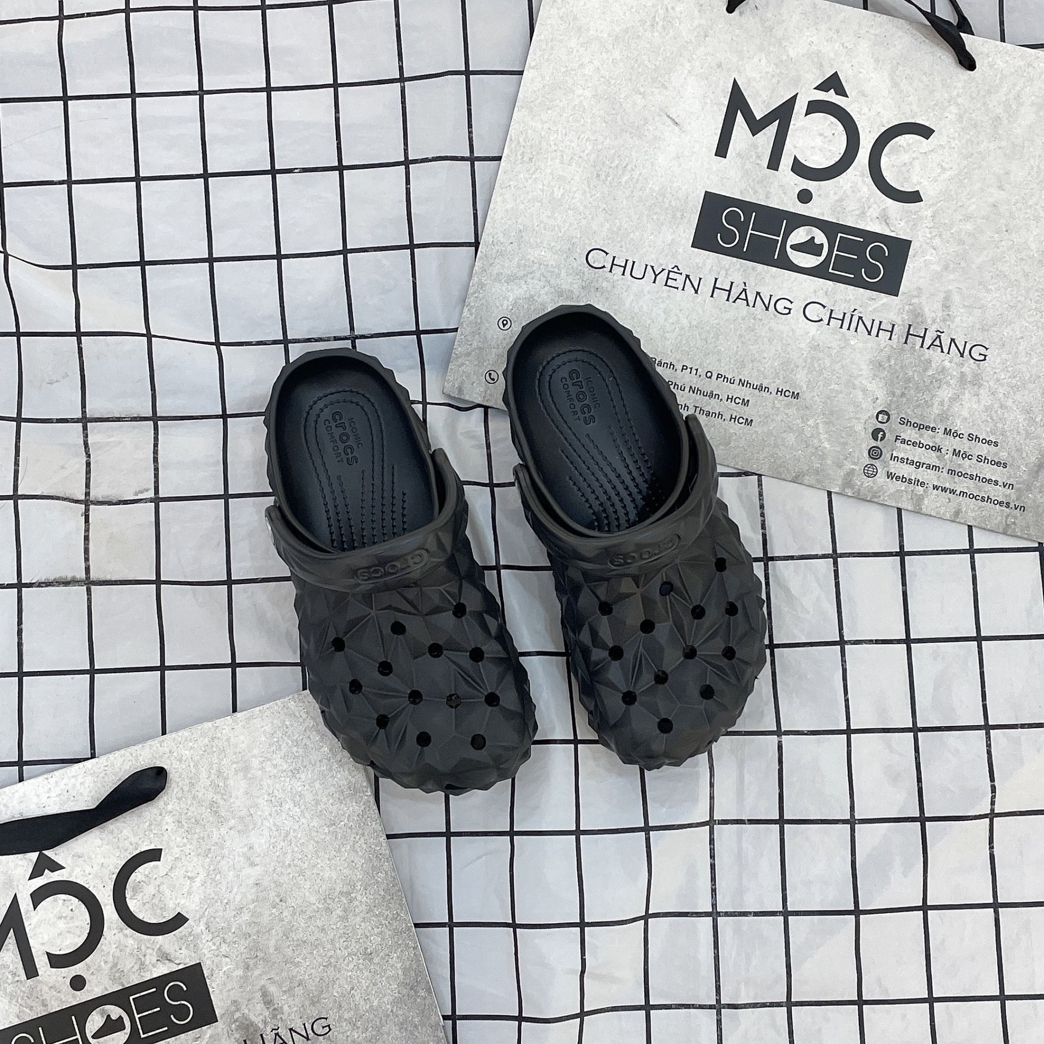 2317 - HÀNG CHÍNH HÃNG - GIÀY CLOG UNISEX CROCS BAYA CRYSTAL - BLACK