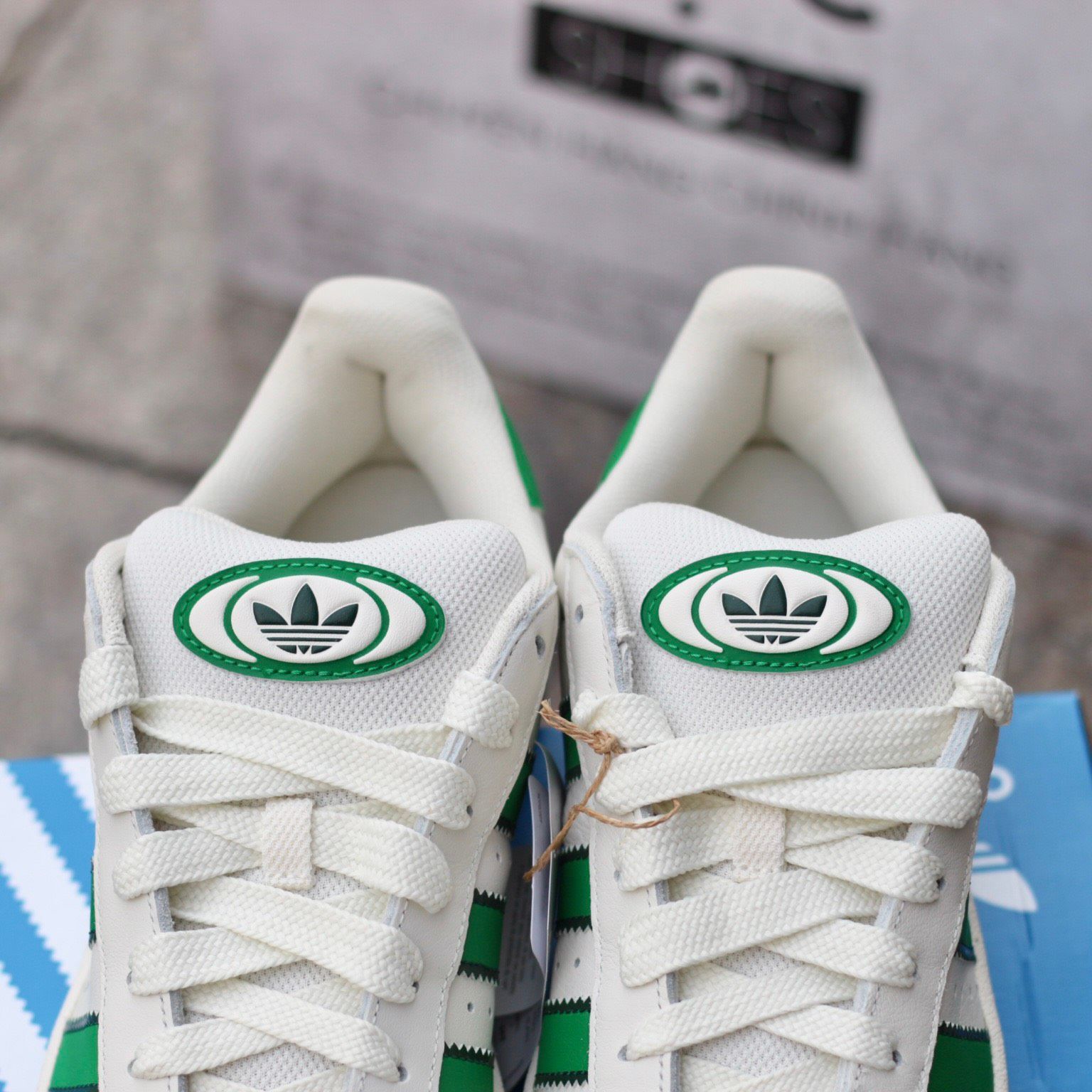 2326 - HÀNG CHÍNH HÃNG - GIÀY ADIDAS CAMPUS - TRẮNG SỌC GREEN - CODE IF8762 - 36