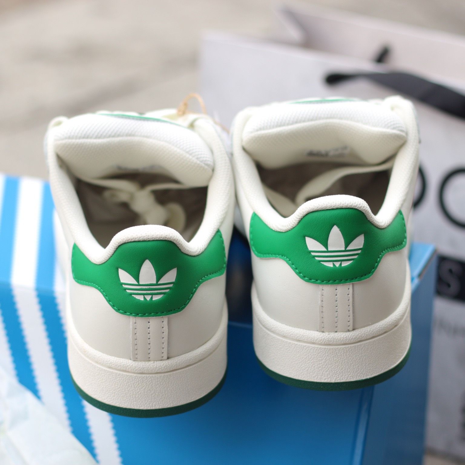2326 - HÀNG CHÍNH HÃNG - GIÀY ADIDAS CAMPUS - TRẮNG SỌC GREEN - CODE IF8762 - 36