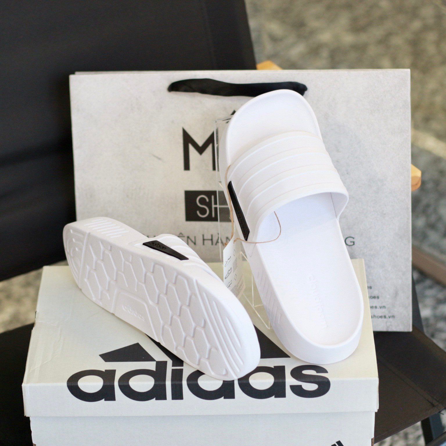 2338 - HÀNG CHÍNH HÃNG - DÉP ADIDAS - RACER TR SLIDES - TRẮNG - CODE: GZ1177