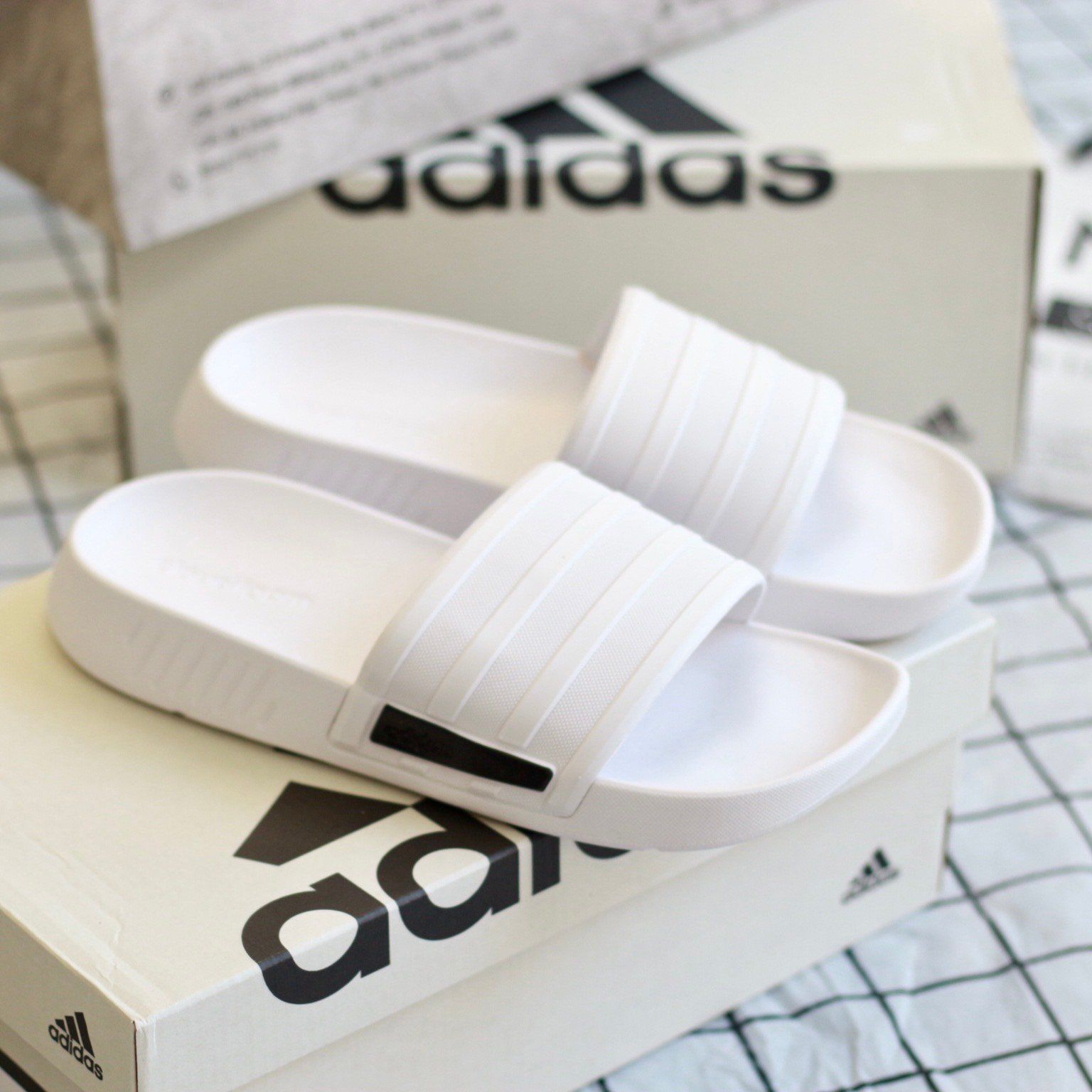 2338 - HÀNG CHÍNH HÃNG - DÉP ADIDAS - RACER TR SLIDES - TRẮNG - CODE: GZ1177