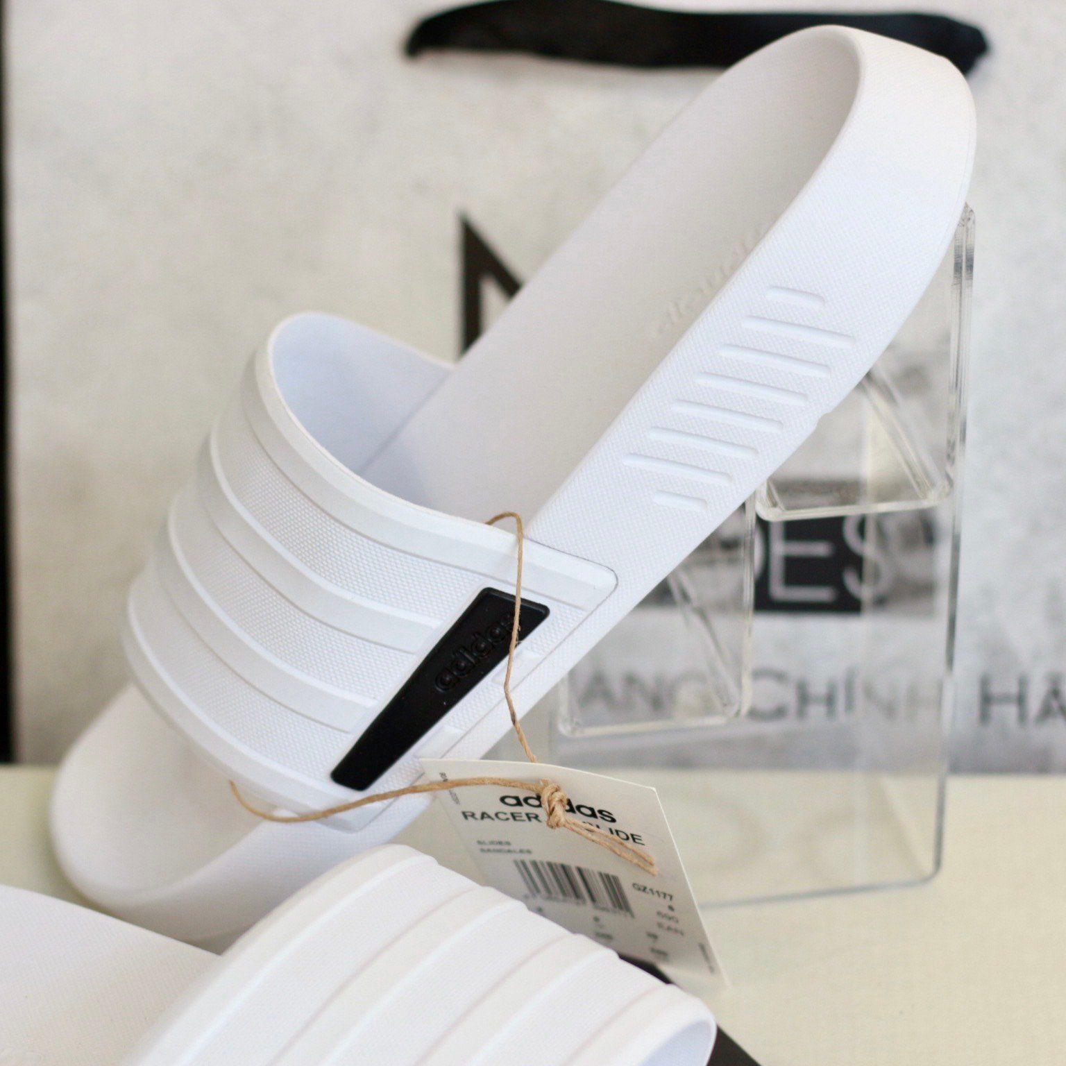 2338 - HÀNG CHÍNH HÃNG - DÉP ADIDAS - RACER TR SLIDES - TRẮNG - CODE: GZ1177