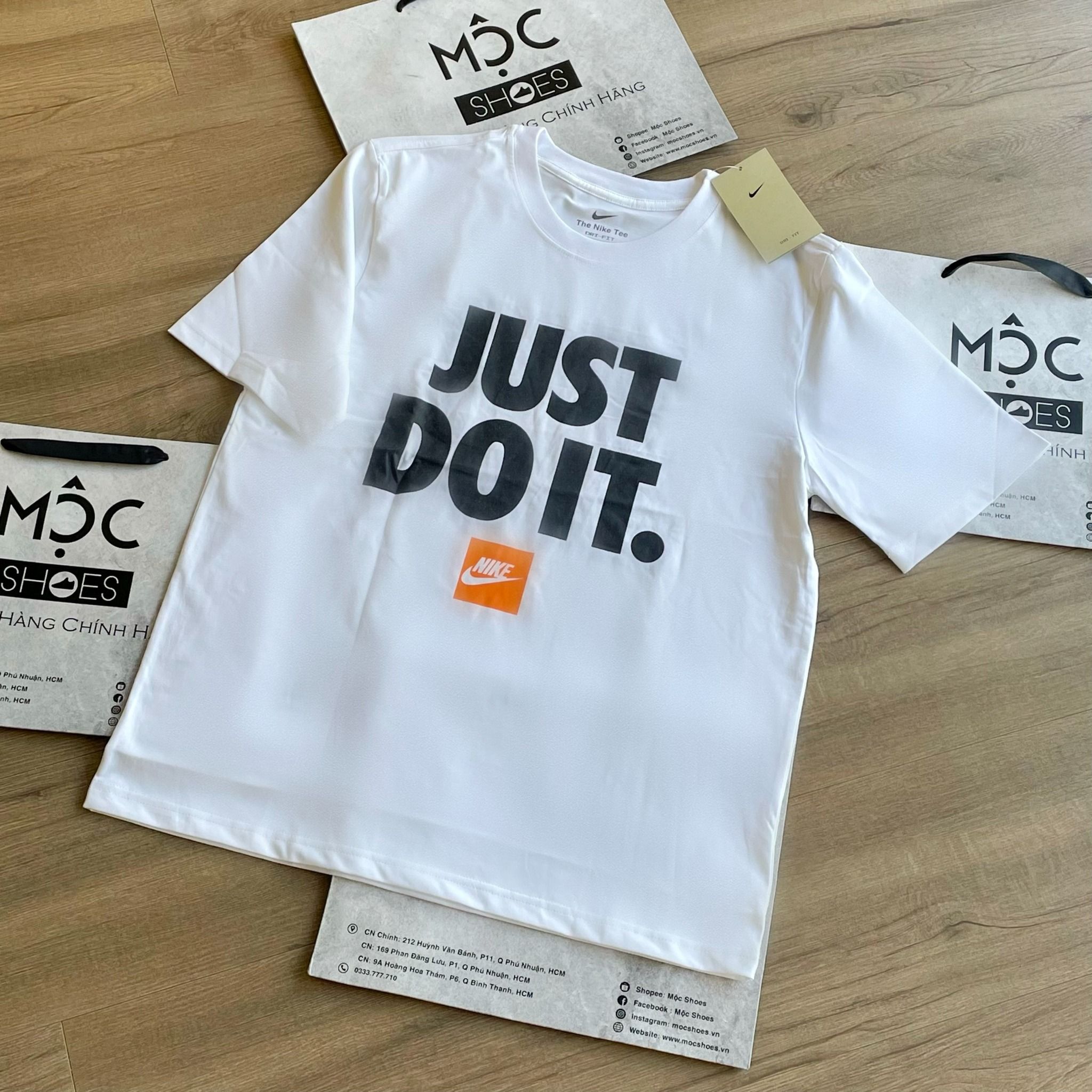 2340 - HÀNG CHÍNH HÃNG - ÁO THUN NIKE - JUST DO IT - TRẮNG - CODE: B08XY7XLTM