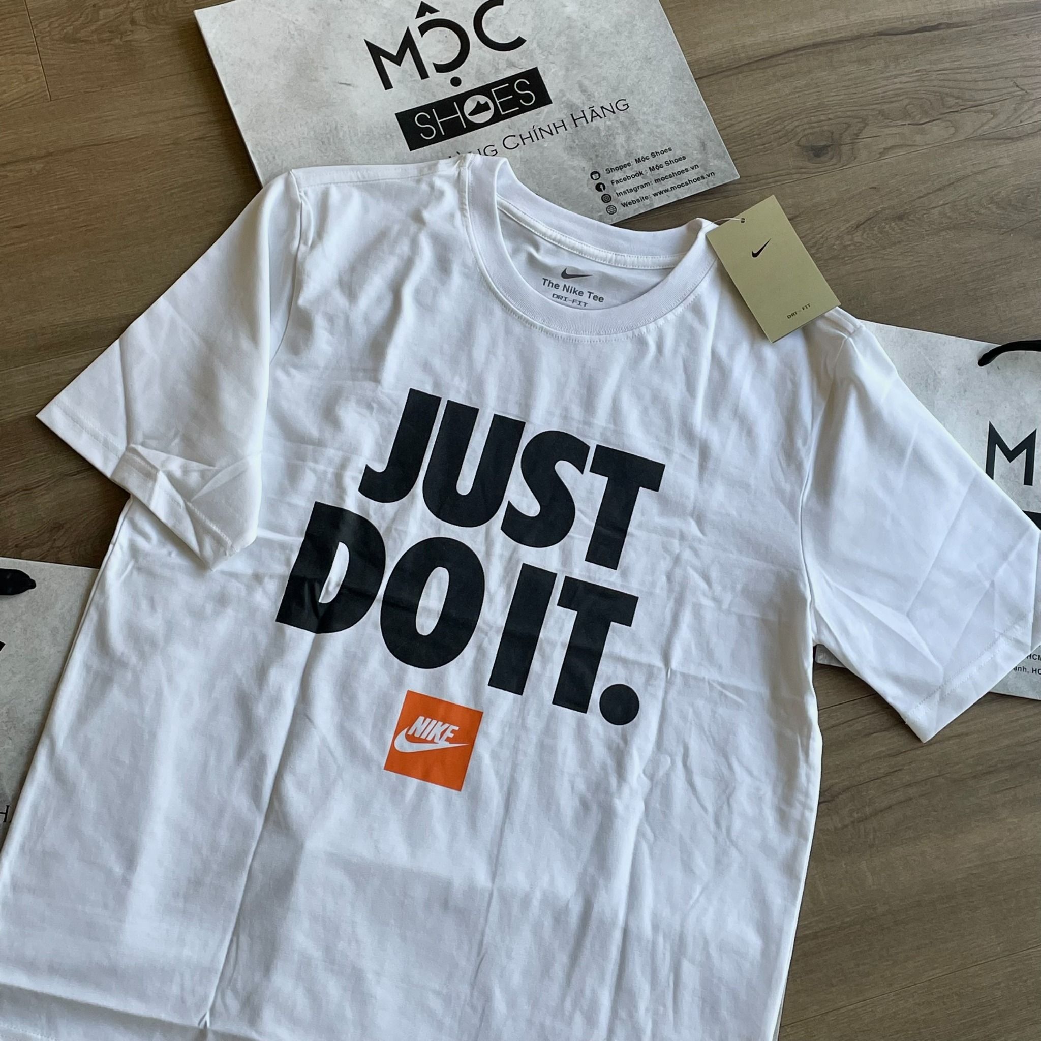 2340 - HÀNG CHÍNH HÃNG - ÁO THUN NIKE - JUST DO IT - TRẮNG - CODE: B08XY7XLTM