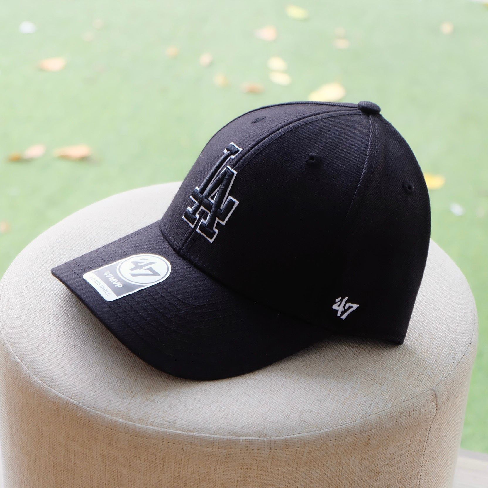 2303 - HÀNG CHÍNH HÃNG - MŨ - NÓN MLB 47 - LA ĐEN VIỀN TRẮNG - CODE 32CP85111 07L
