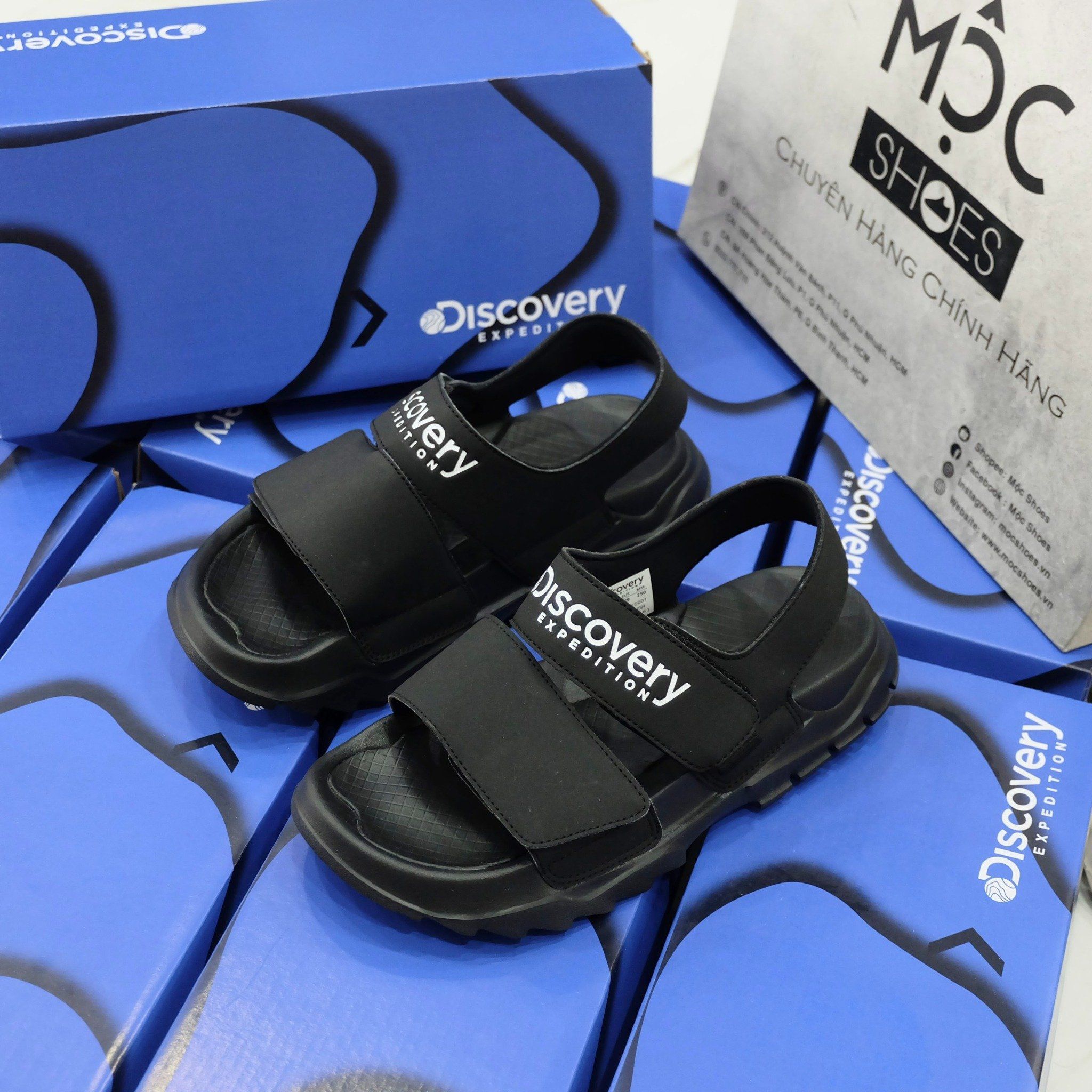 2379 - HÀNG CHÍNH HÃNG - GIÀY QUAI HẬU SANDAL DISCOVERY BUCKET SAND - * Black / ĐEN * - CODE: DX-SH731-2N-K0002