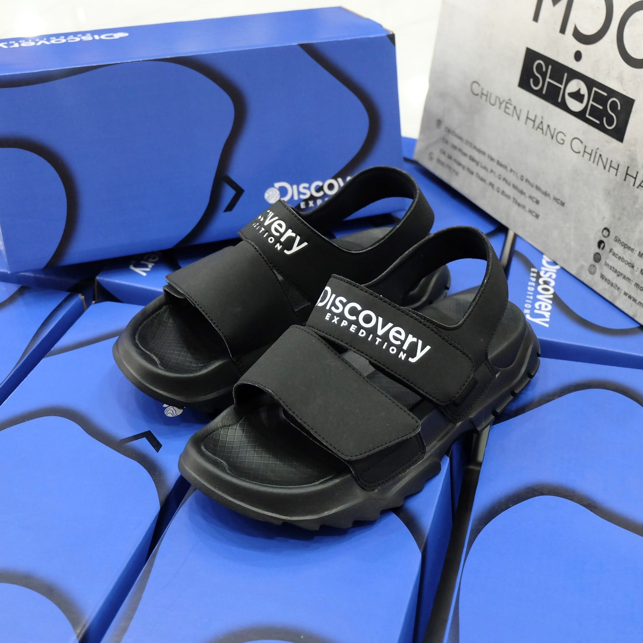 2379 - HÀNG CHÍNH HÃNG - GIÀY QUAI HẬU SANDAL DISCOVERY BUCKET SAND - * Black / ĐEN * - CODE: DX-SH731-2N-K0002