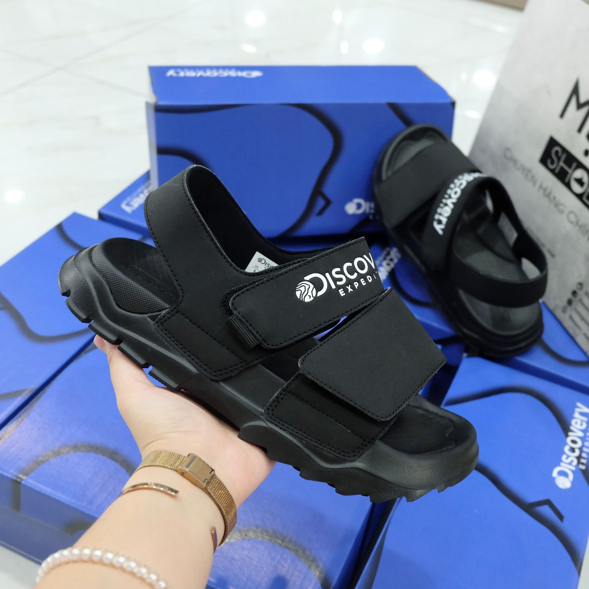 2379 - HÀNG CHÍNH HÃNG - GIÀY QUAI HẬU SANDAL DISCOVERY BUCKET SAND - * Black / ĐEN * - CODE: DX-SH731-2N-K0002