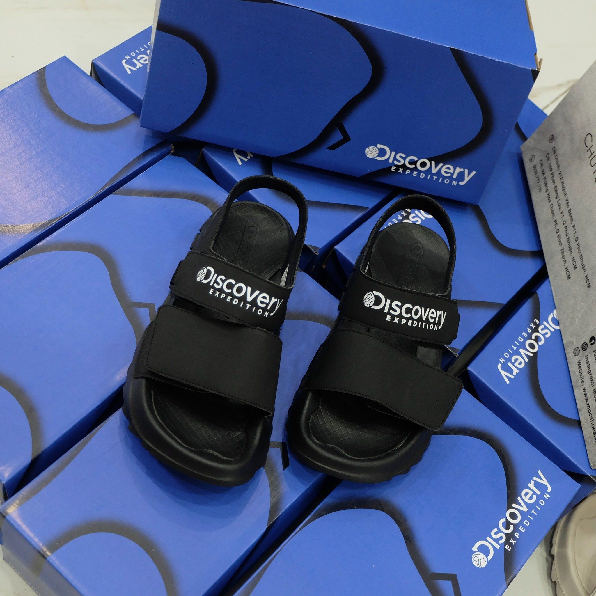 2379 - HÀNG CHÍNH HÃNG - GIÀY QUAI HẬU SANDAL DISCOVERY BUCKET SAND - * Black / ĐEN * - CODE: DX-SH731-2N-K0002