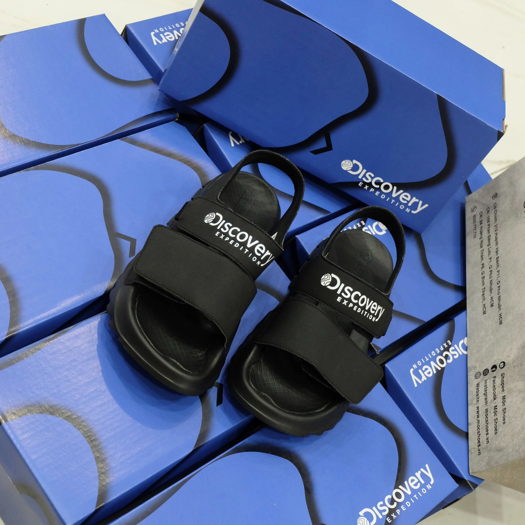 2379 - HÀNG CHÍNH HÃNG - GIÀY QUAI HẬU SANDAL DISCOVERY BUCKET SAND - * Black / ĐEN * - CODE: DX-SH731-2N-K0002