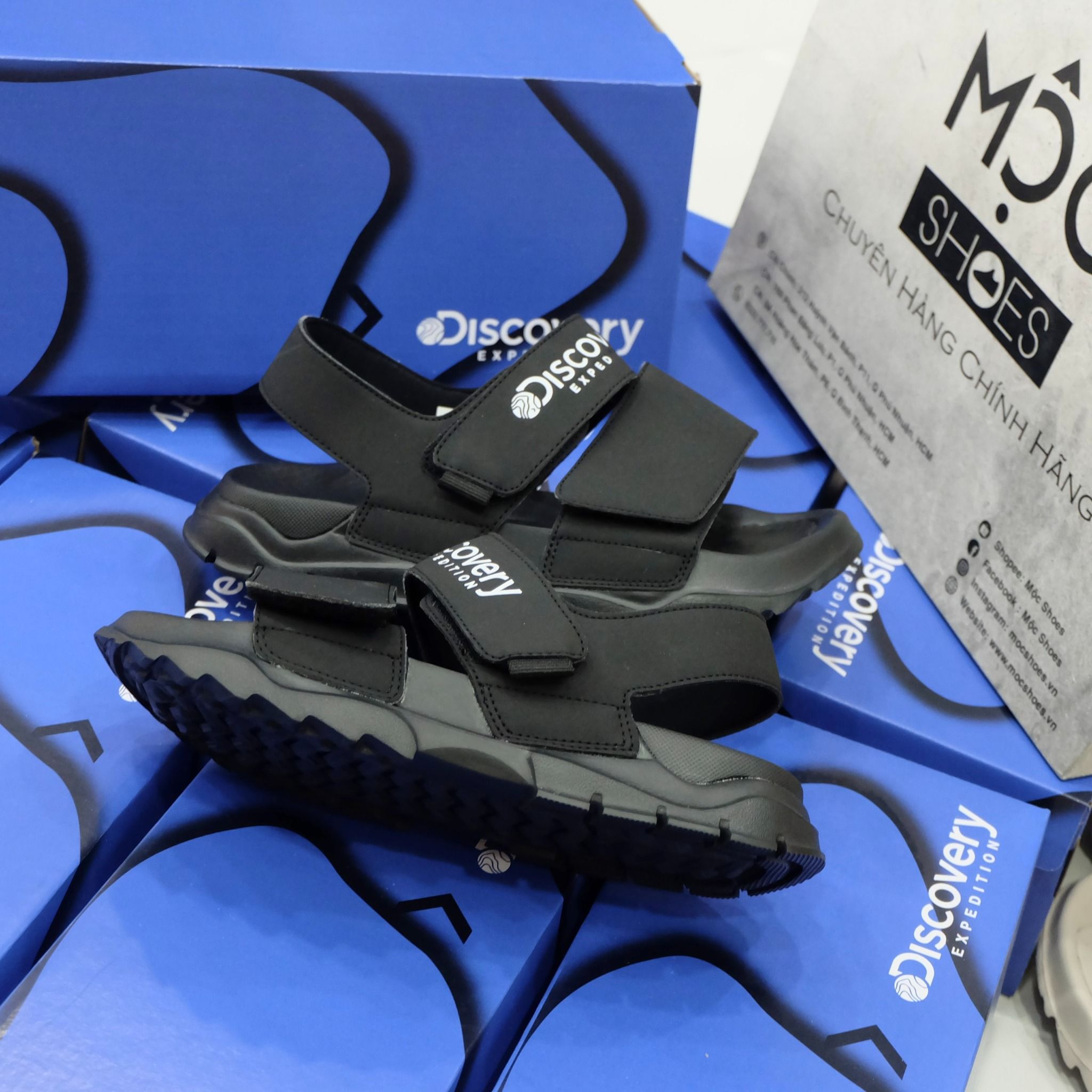 2379 - HÀNG CHÍNH HÃNG - GIÀY QUAI HẬU SANDAL DISCOVERY BUCKET SAND - * Black / ĐEN * - CODE: DX-SH731-2N-K0002