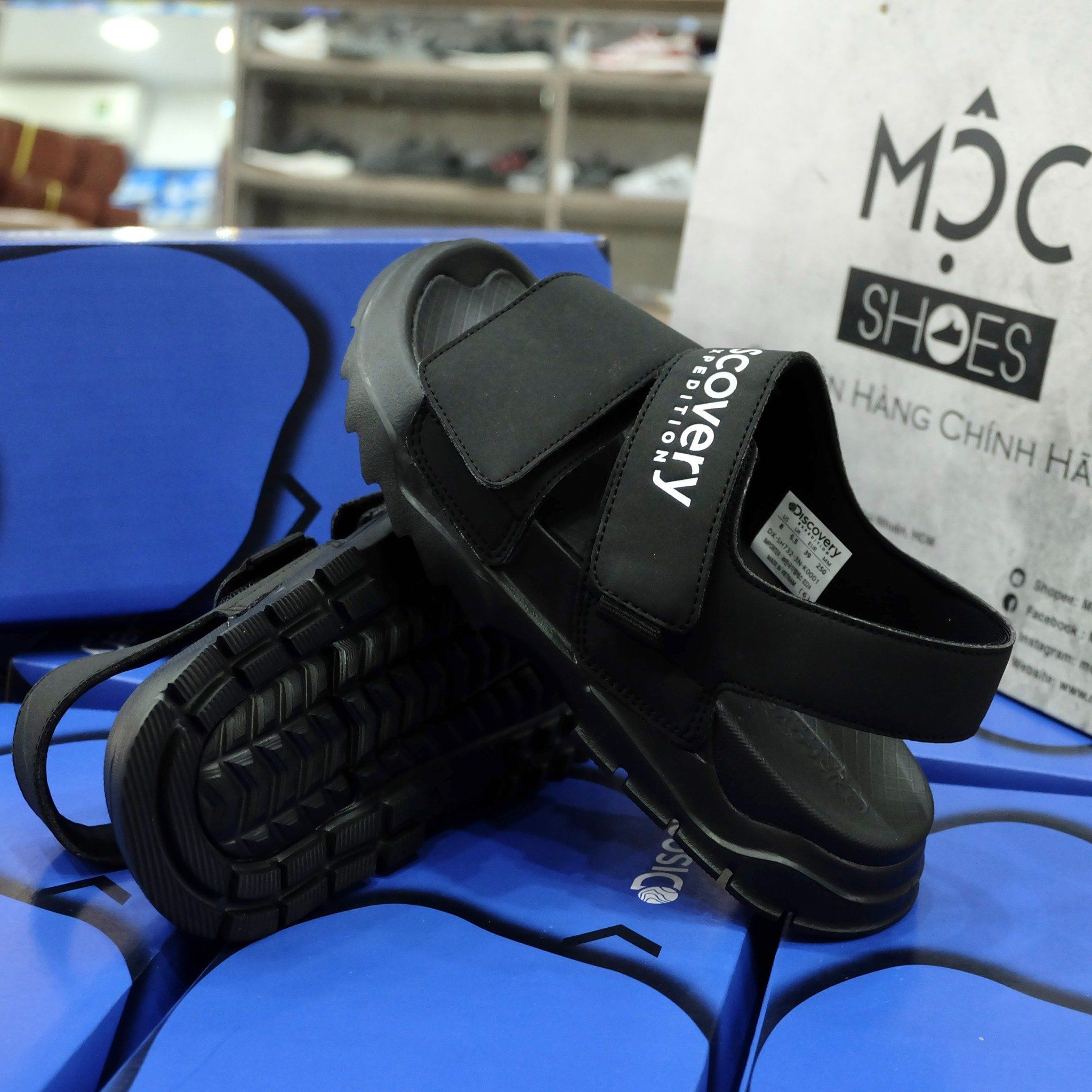 2379 - HÀNG CHÍNH HÃNG - GIÀY QUAI HẬU SANDAL DISCOVERY BUCKET SAND - * Black / ĐEN * - CODE: DX-SH731-2N-K0002