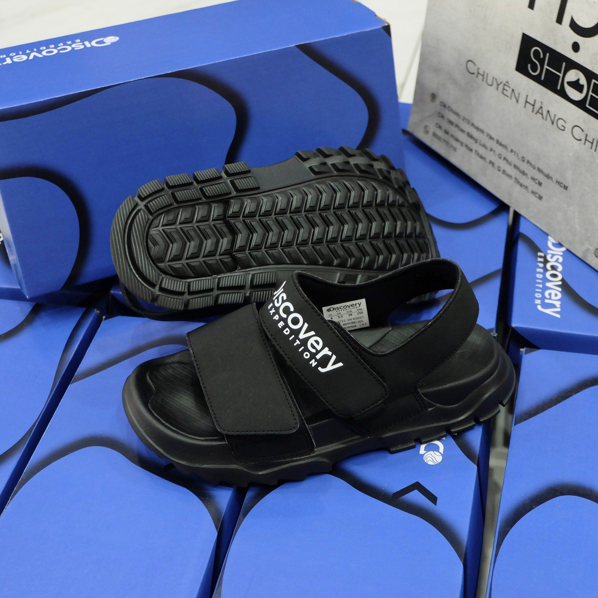 2379 - HÀNG CHÍNH HÃNG - GIÀY QUAI HẬU SANDAL DISCOVERY BUCKET SAND - * Black / ĐEN * - CODE: DX-SH731-2N-K0002