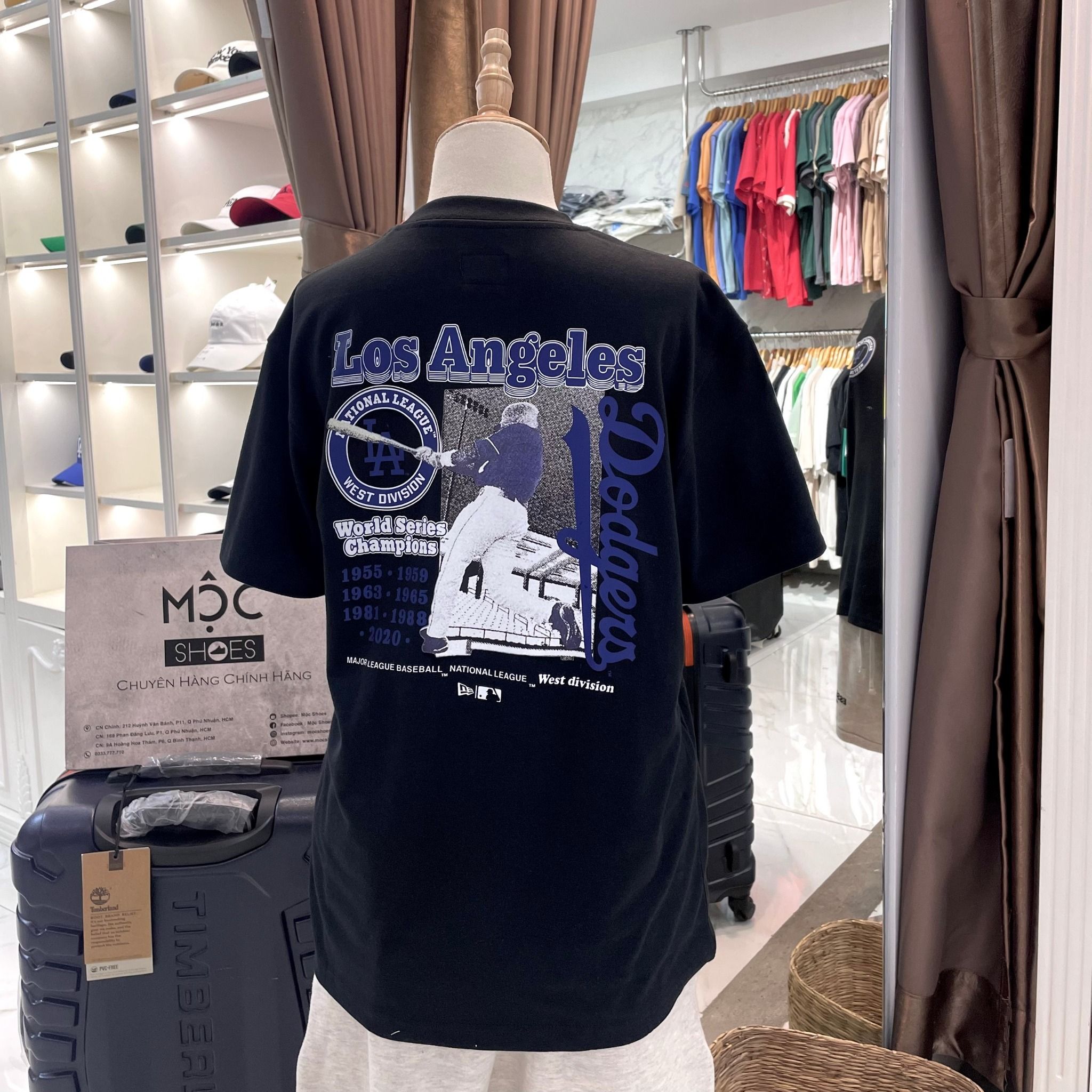 2377 - HÀNG CHÍNH HÃNG - ÁO THUN NEW ERA - LA WEST DIVISION - NAVY - CODE: 14187402