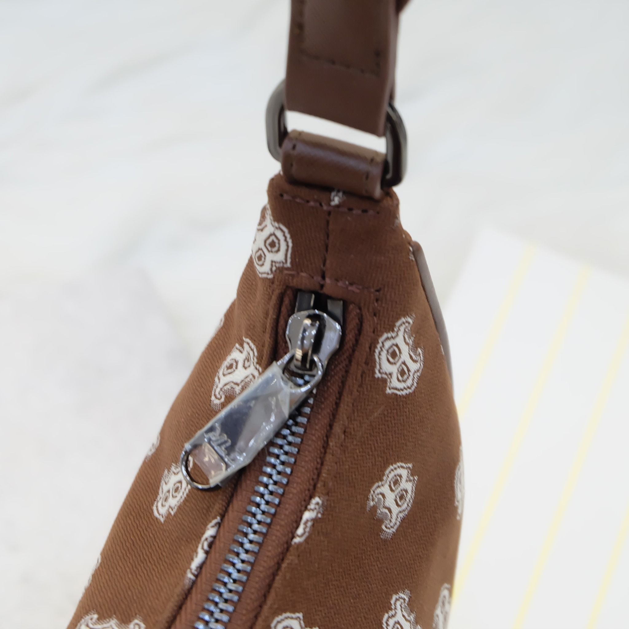2392 - HÀNG CHÍNH HÃNG - Túi MLB Classic Monogram Jacquard Hobo Bag Boston Red Sox D.Brown - Code: 3ABQS102N-43BRD