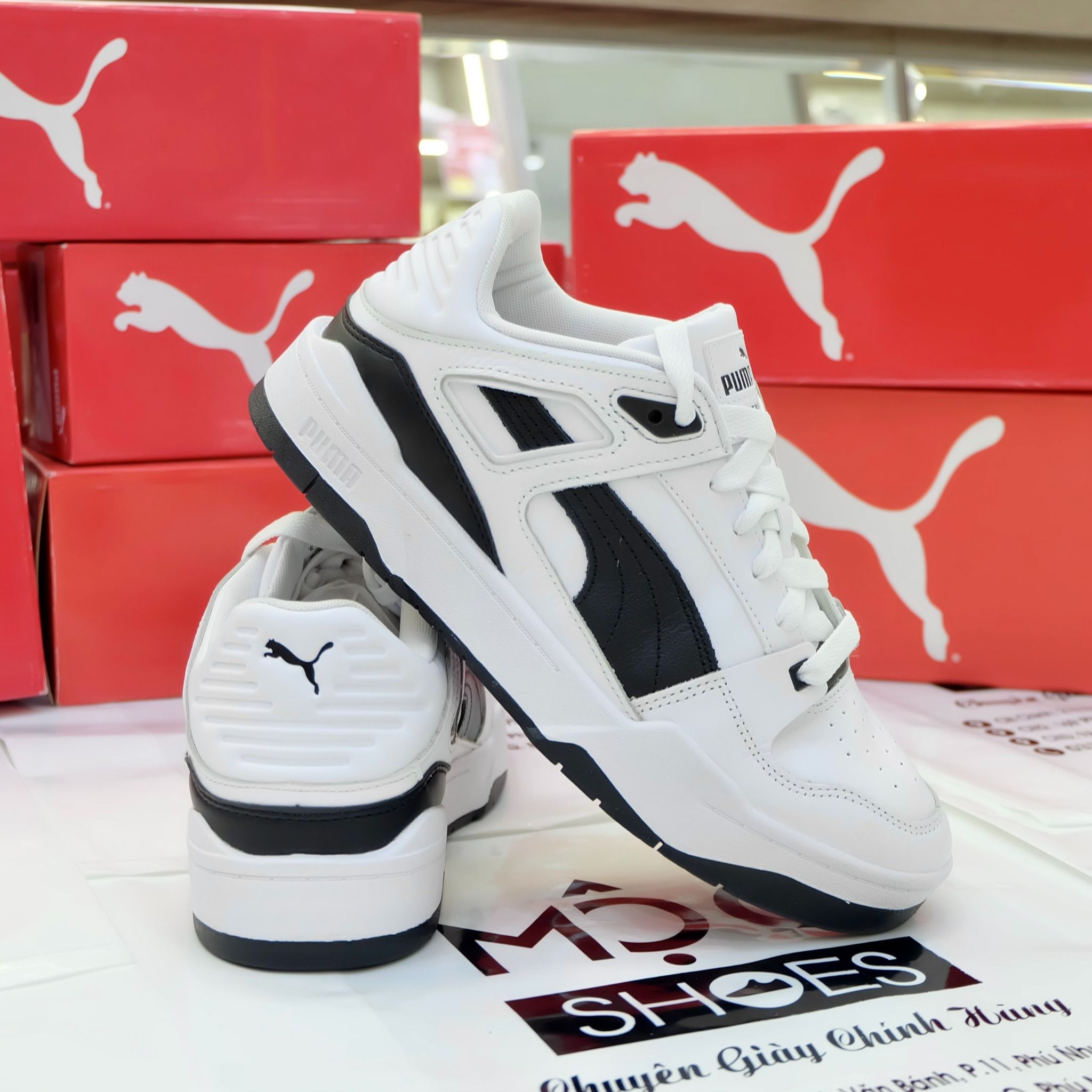 2398 - HÀNG CHÍNH HÃNG - GIÀY PUMA SLIPSTREAM - TRẮNG SỌC ĐEN *PANDA* - CODE: 387544 04