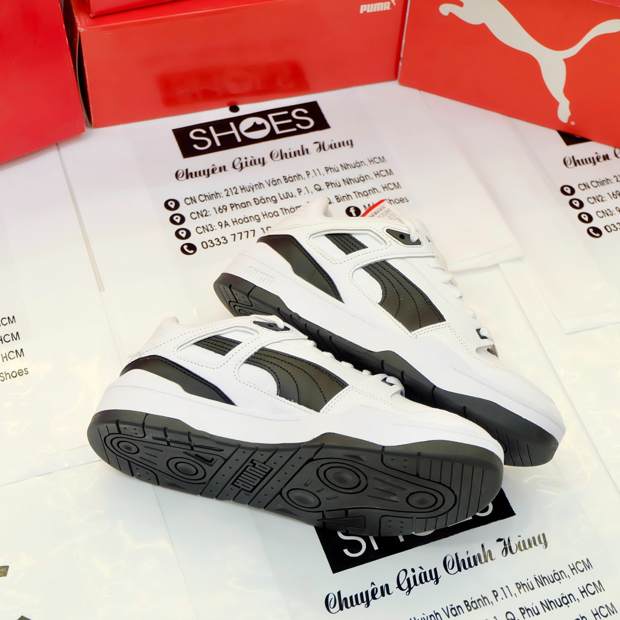 2398 - HÀNG CHÍNH HÃNG - GIÀY PUMA SLIPSTREAM - TRẮNG SỌC ĐEN *PANDA* - CODE: 387544 04