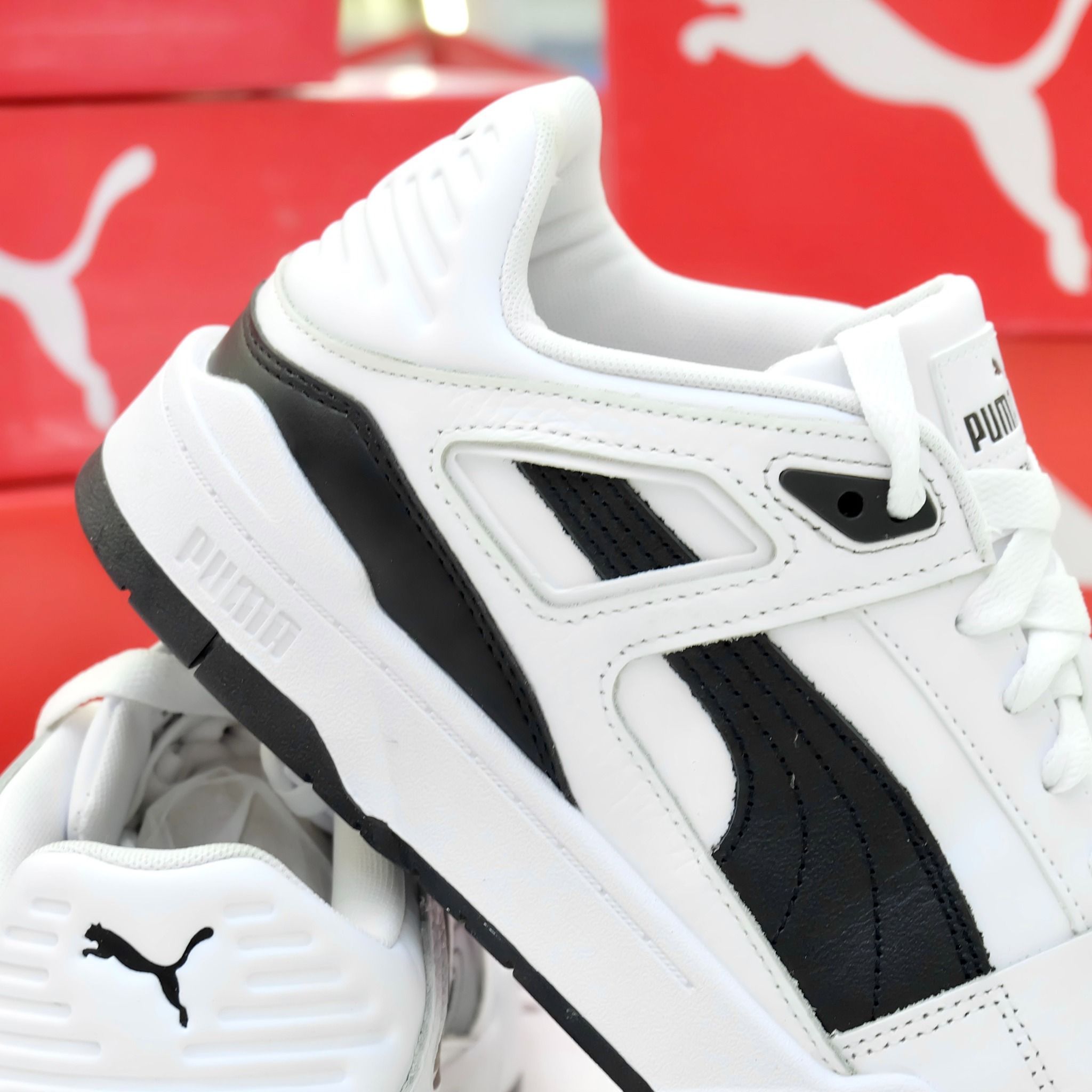 2398 - HÀNG CHÍNH HÃNG - GIÀY PUMA SLIPSTREAM - TRẮNG SỌC ĐEN *PANDA* - CODE: 387544 04