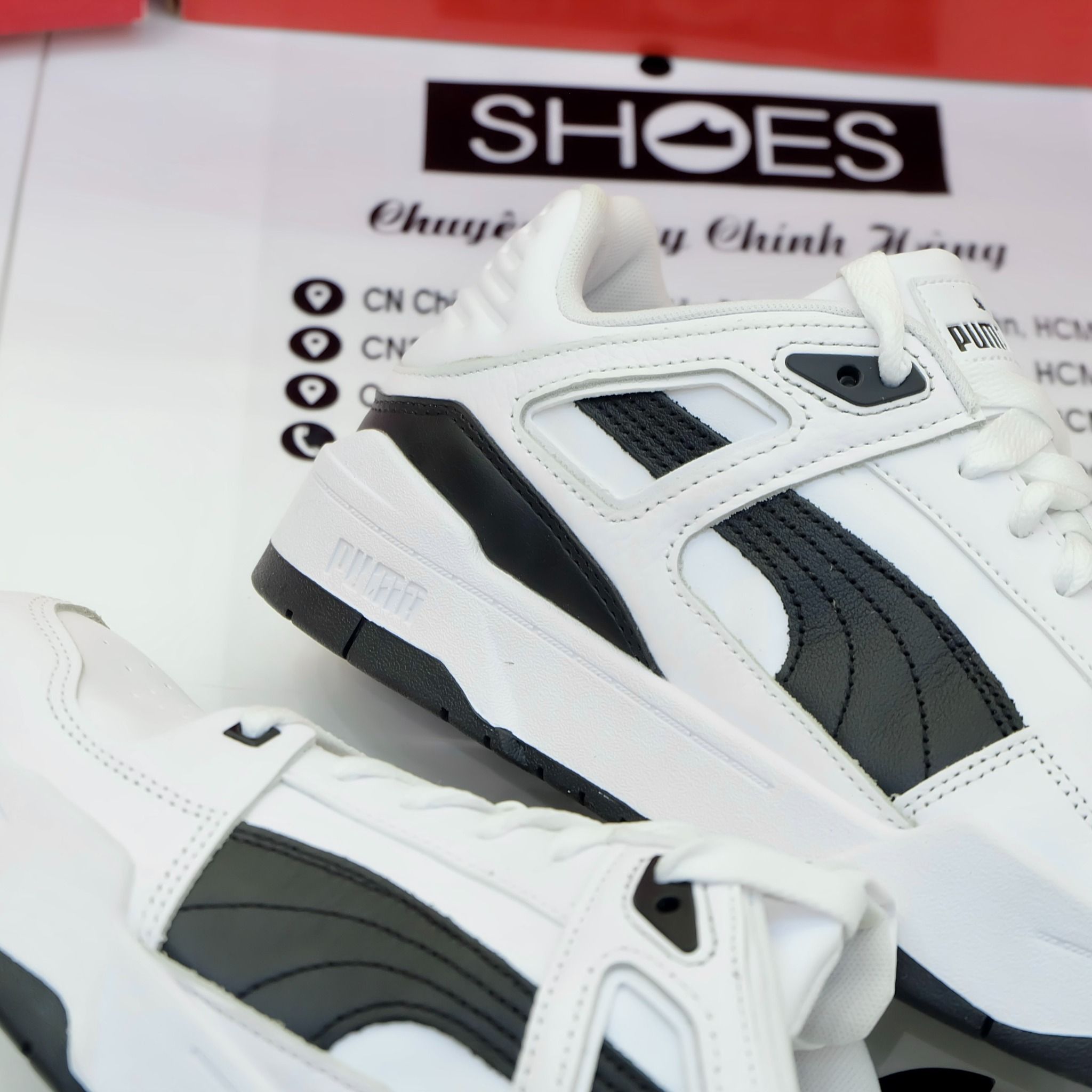 2398 - HÀNG CHÍNH HÃNG - GIÀY PUMA SLIPSTREAM - TRẮNG SỌC ĐEN *PANDA* - CODE: 387544 04