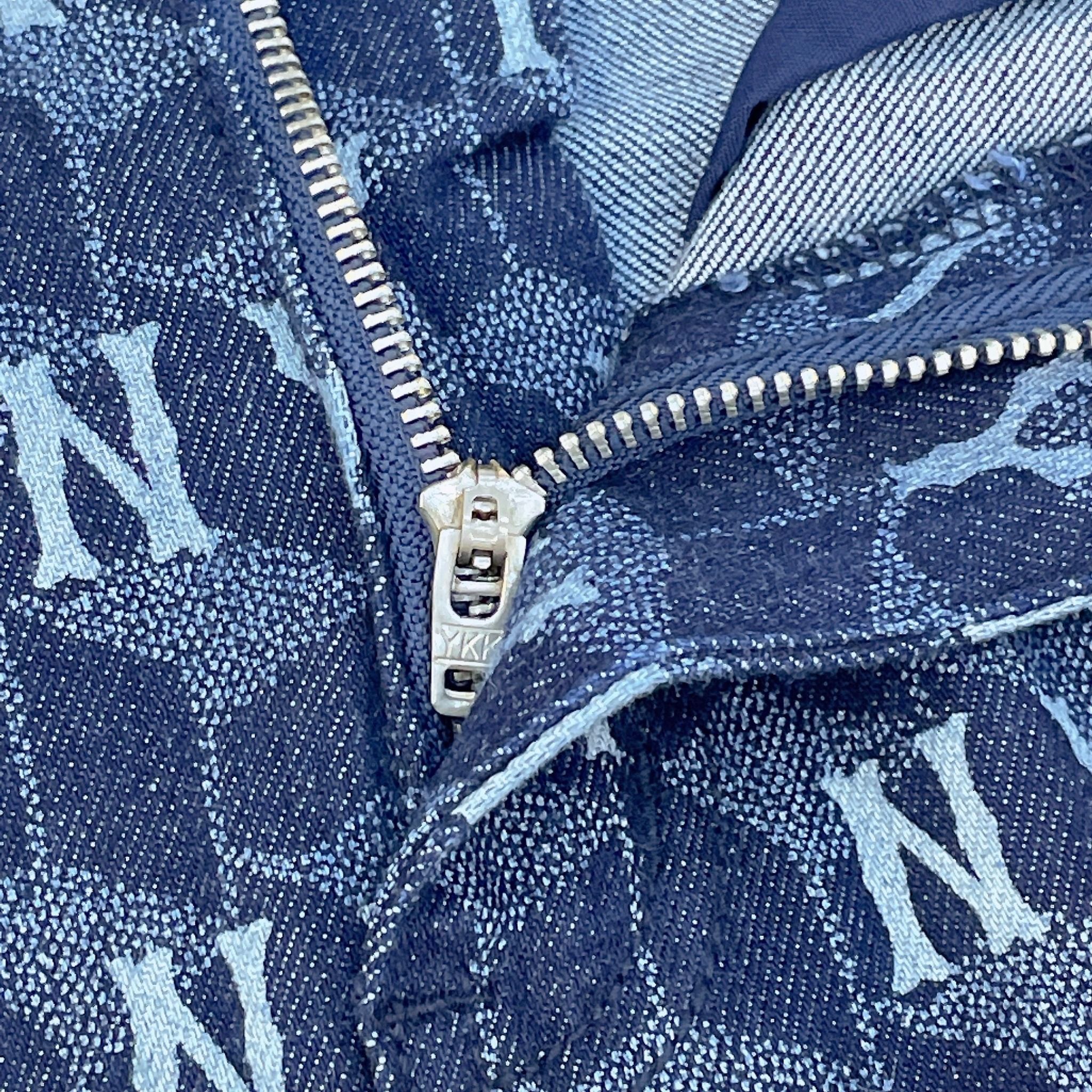 2399 - HÀNG CHÍNH HÃNG - CHÂN VÁY NỮ MLB - NEW YORK YANKEES MONOGRAM DENIM - CODE: 3FDSM0734-50NYD