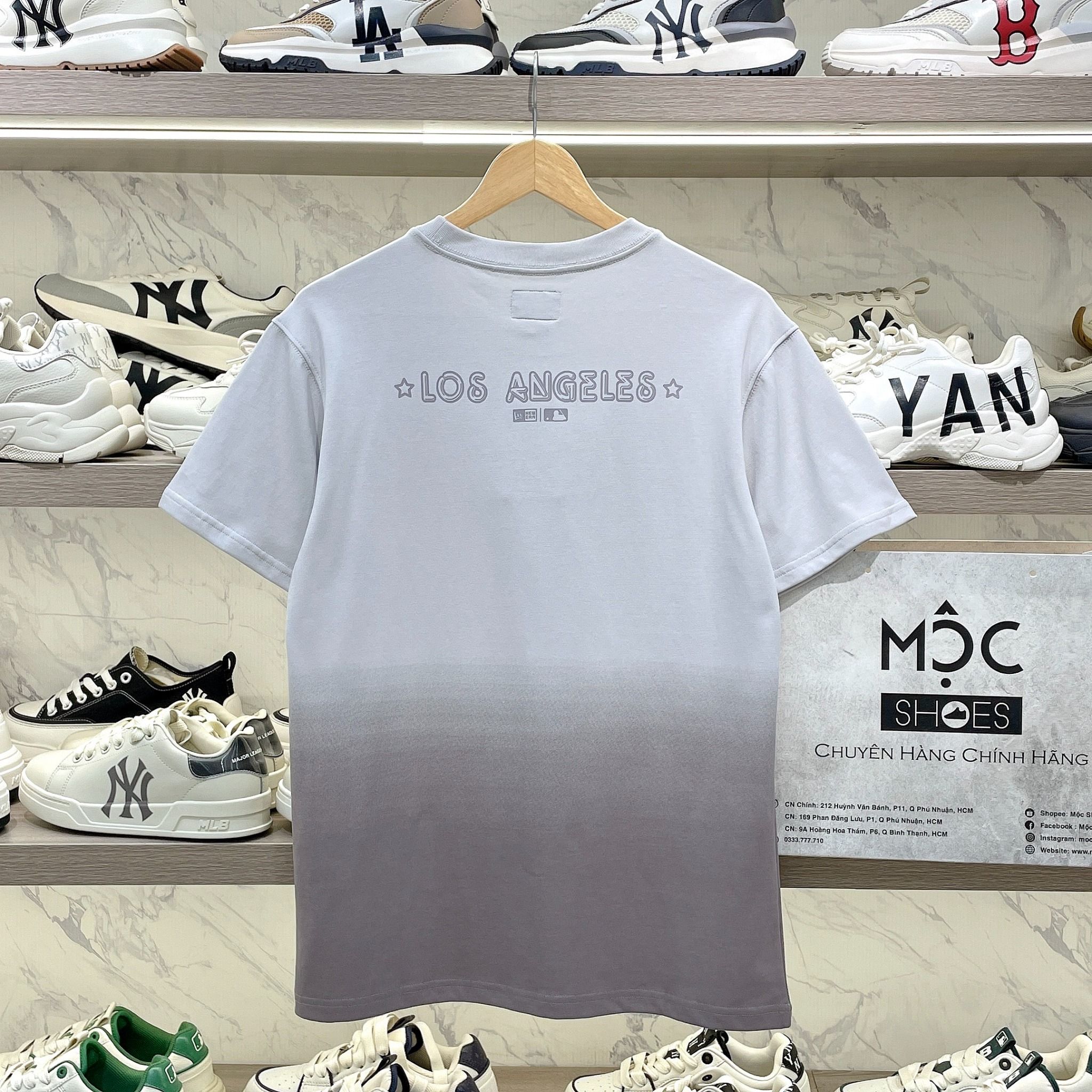 2404 - HÀNG CHÍNH HÃNG - Áo New Era - LA chạy ngang - *Rau câu dừa* - Code: 14341300