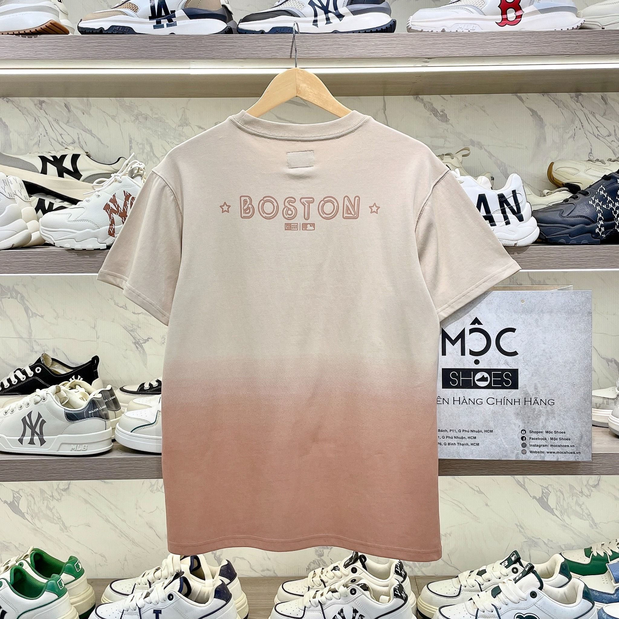 2405 - HÀNG CHÍNH HÃNG - Áo New Era - B chạy ngang - *Rau câu socola* - Code: 14341311