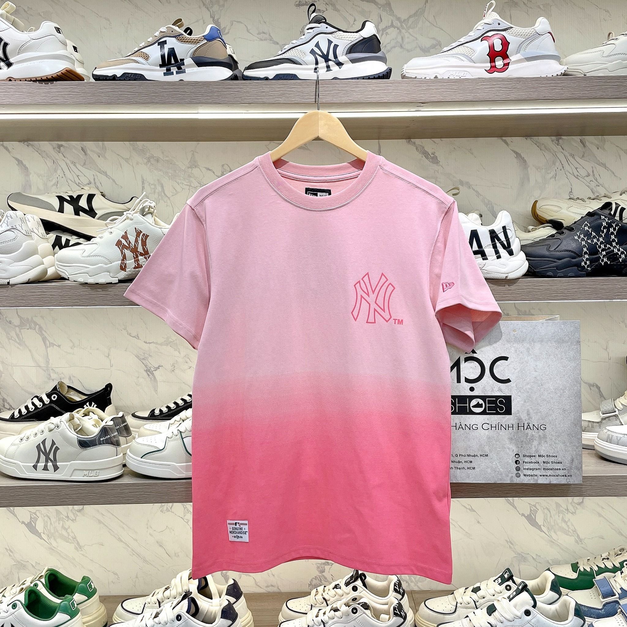 2403 - HÀNG CHÍNH HÃNG - Áo New Era - NY chạy ngang - *Rau câu dâu* CODE: 14341296