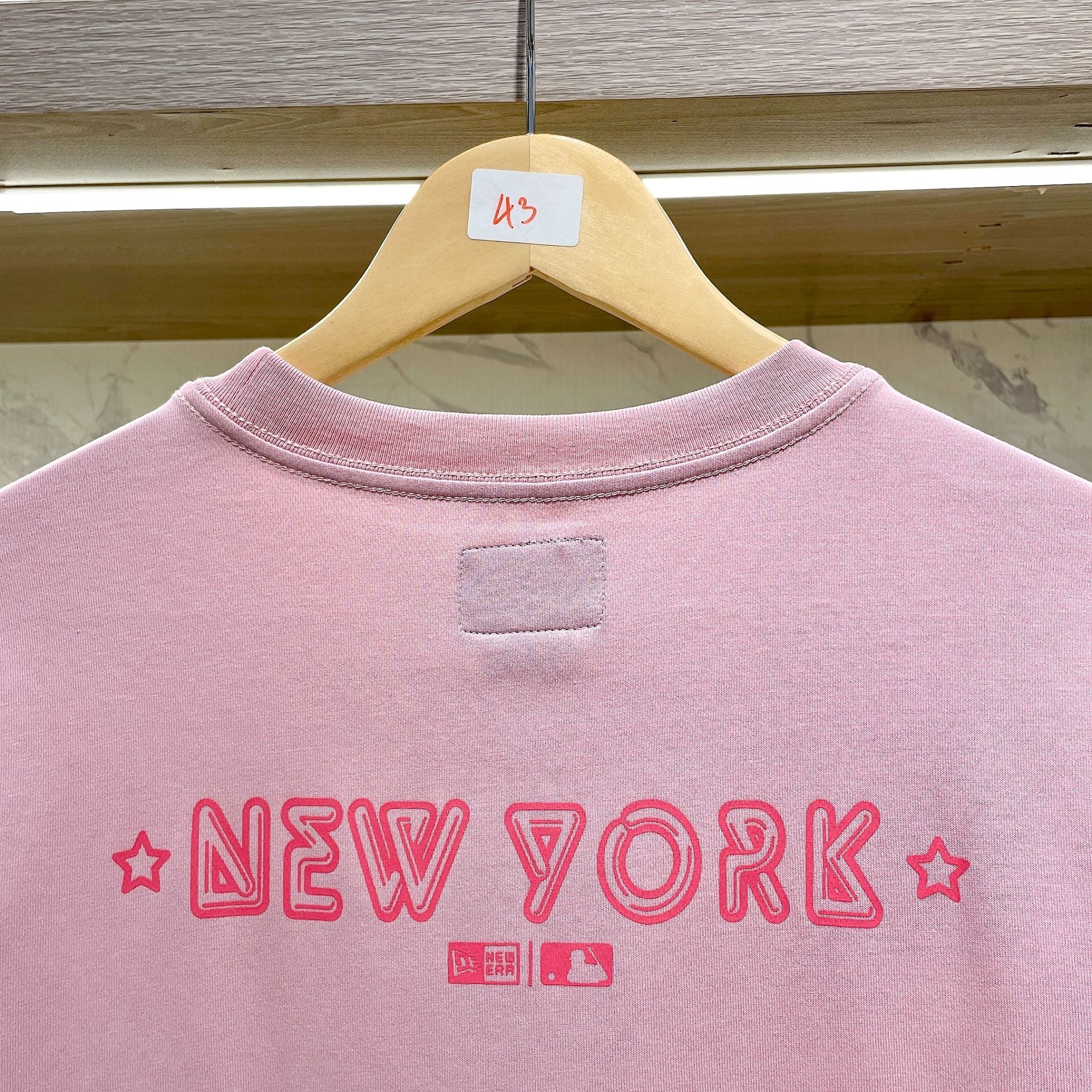 2403 - HÀNG CHÍNH HÃNG - Áo New Era - NY chạy ngang - *Rau câu dâu* CODE: 14341296