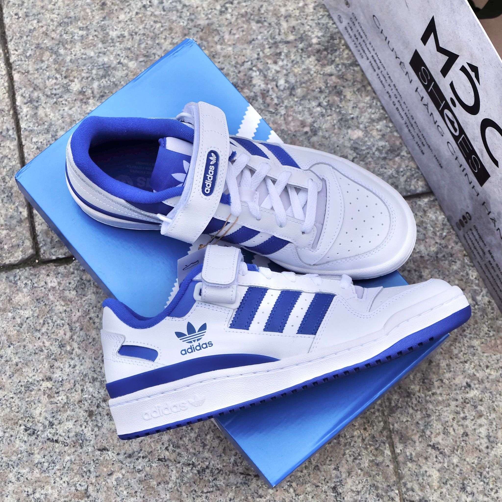 2406 - HÀNG CHÍNH HÃNG - GIÀY ADIDAS FORUM 84 LOW - WHITE ROYAL BLUE - CODE: FY7756