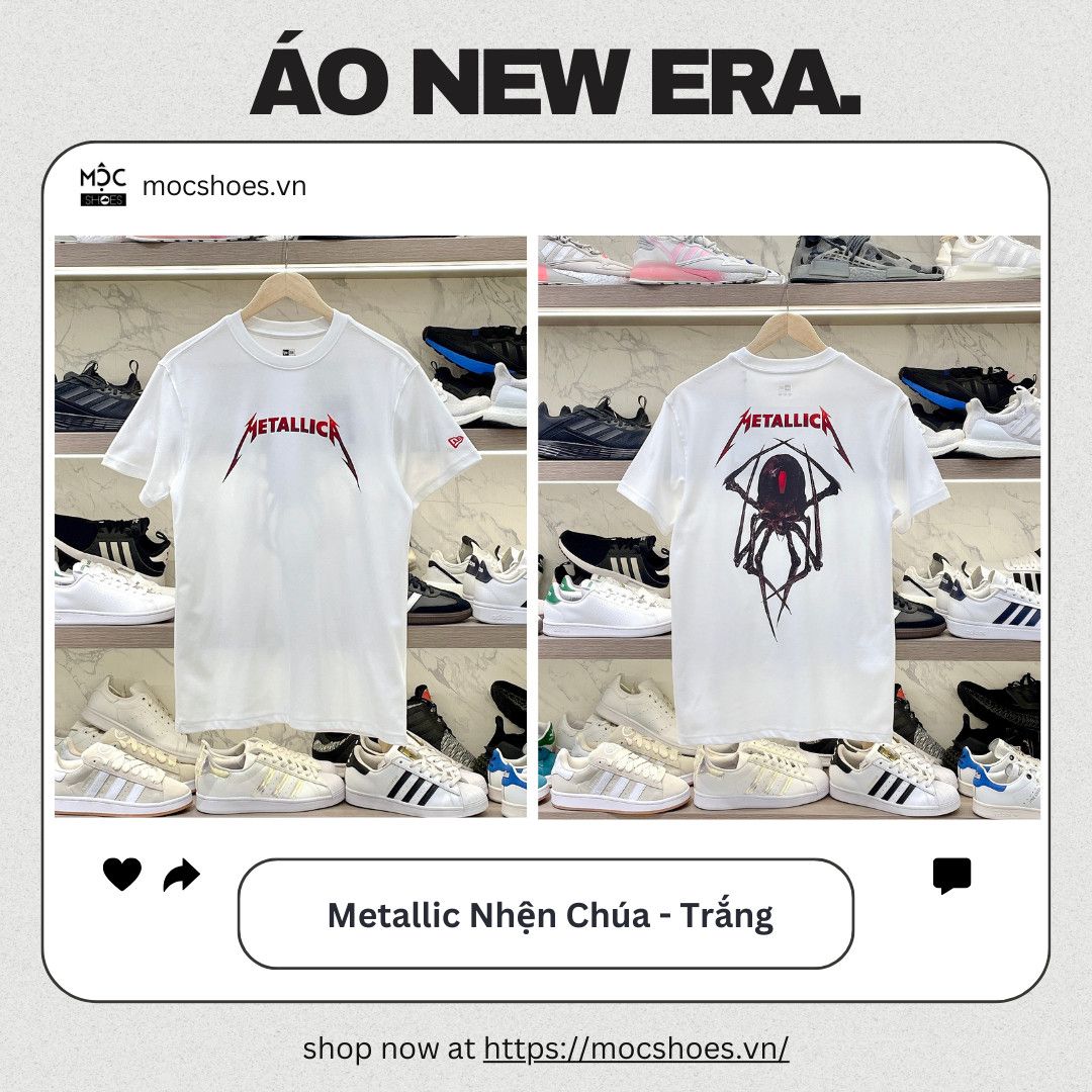 2425 - HÀNG CHÍNH HÃNG - ÁO NEW ERA - Metallica Nhện Chúa - Trắng - CODE : 14375517